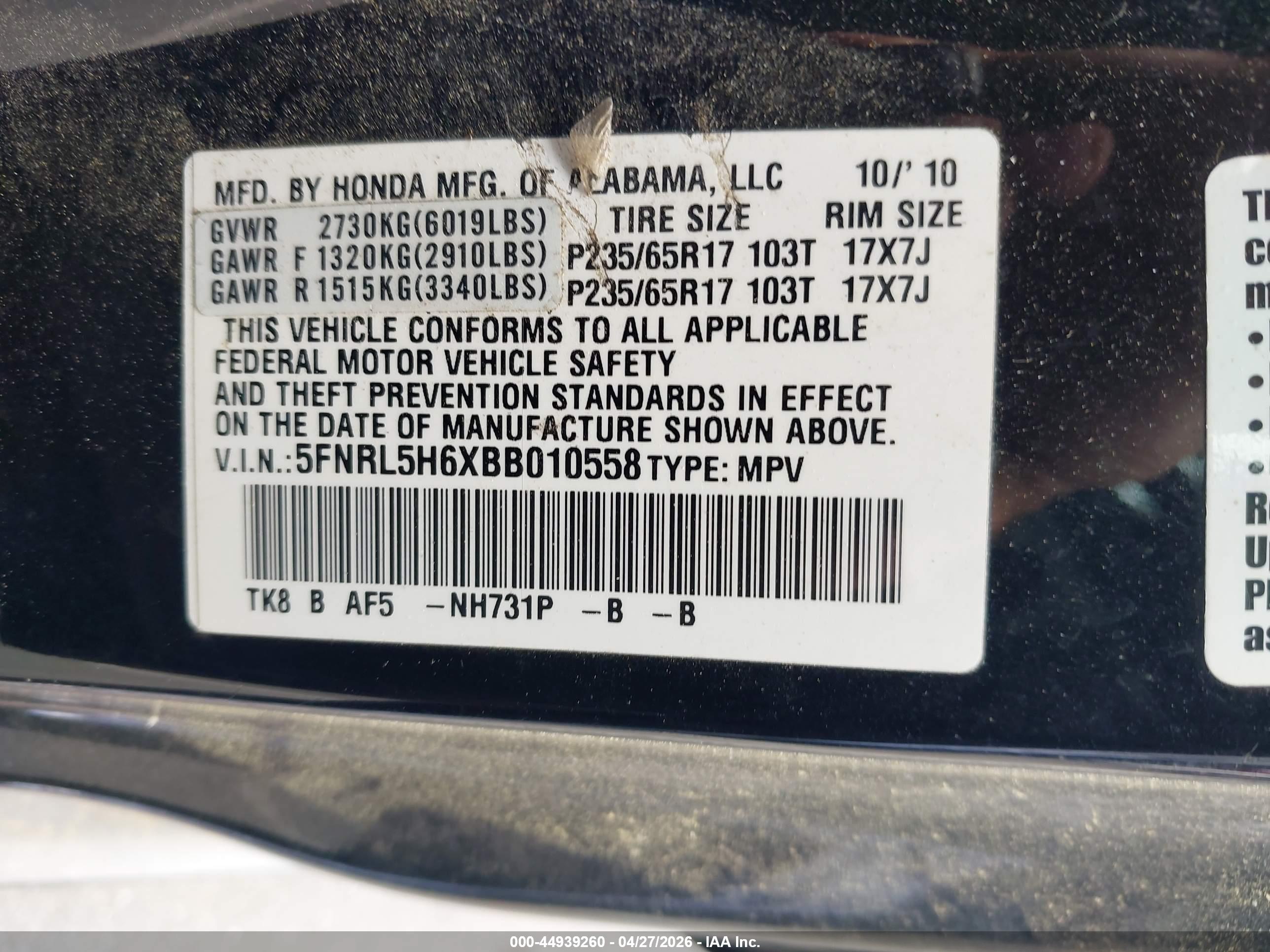 HONDA ODYSSEY image 9