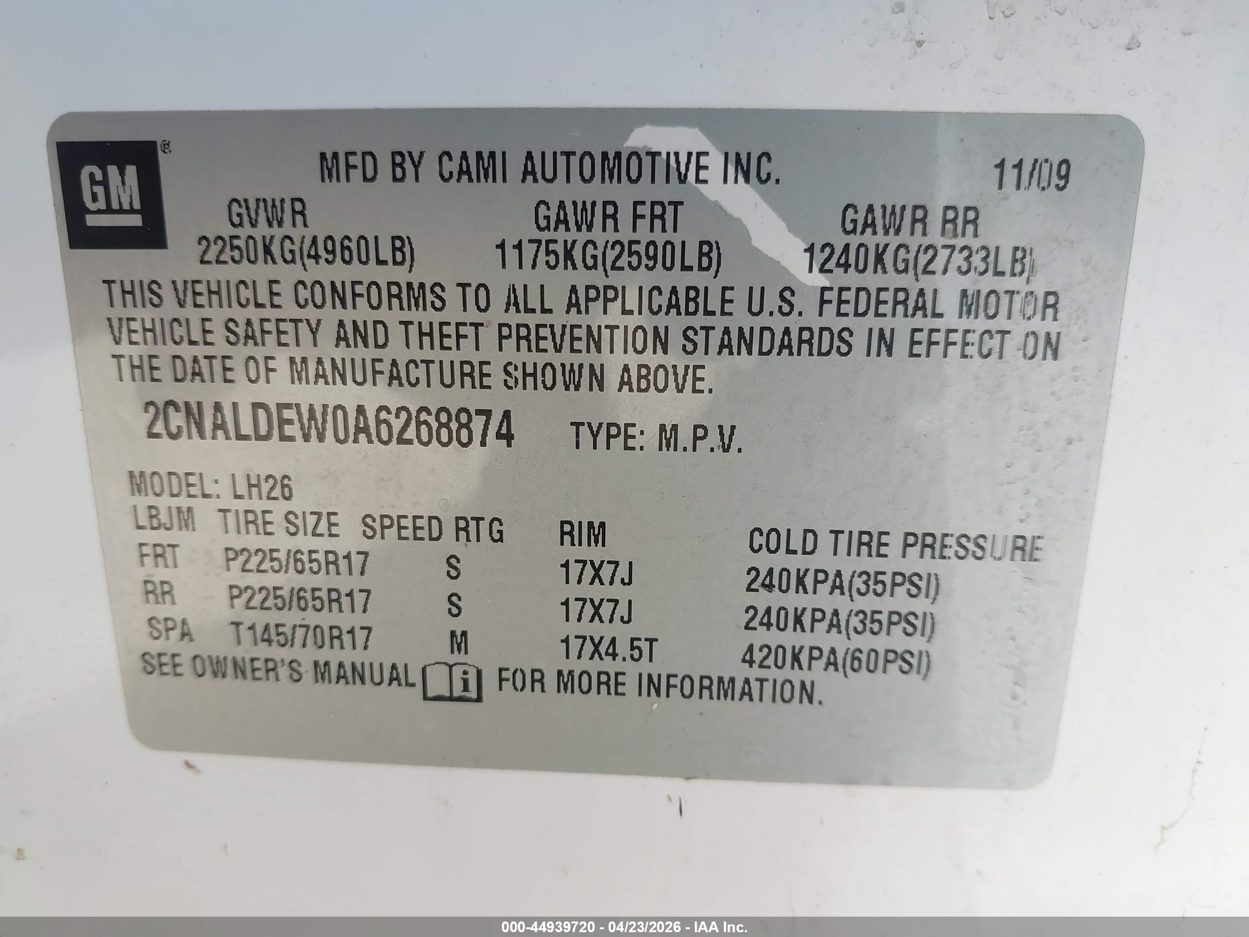 CHEVROLET EQUINOX image 9