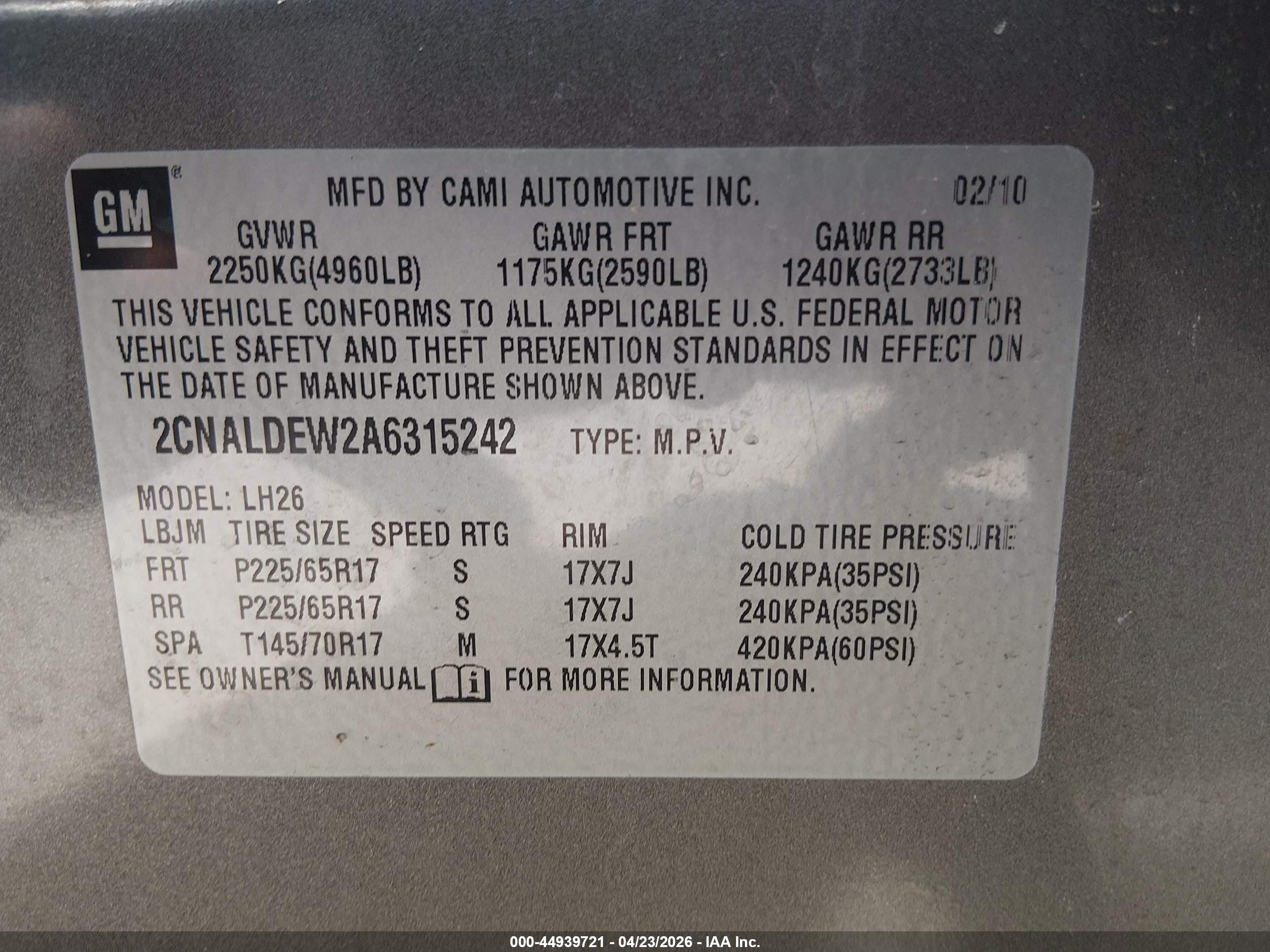 CHEVROLET EQUINOX image 9