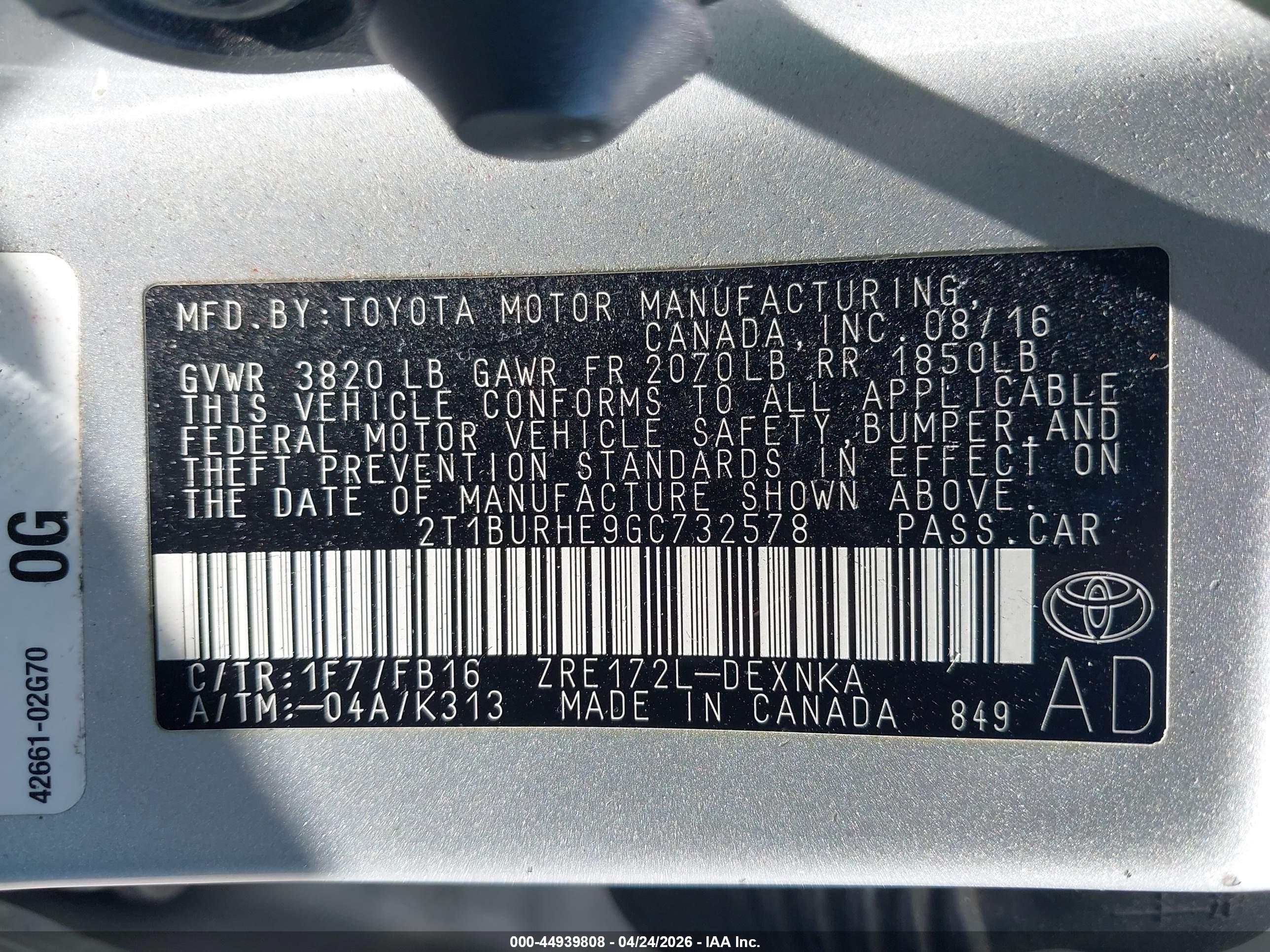 TOYOTA COROLLA image 9