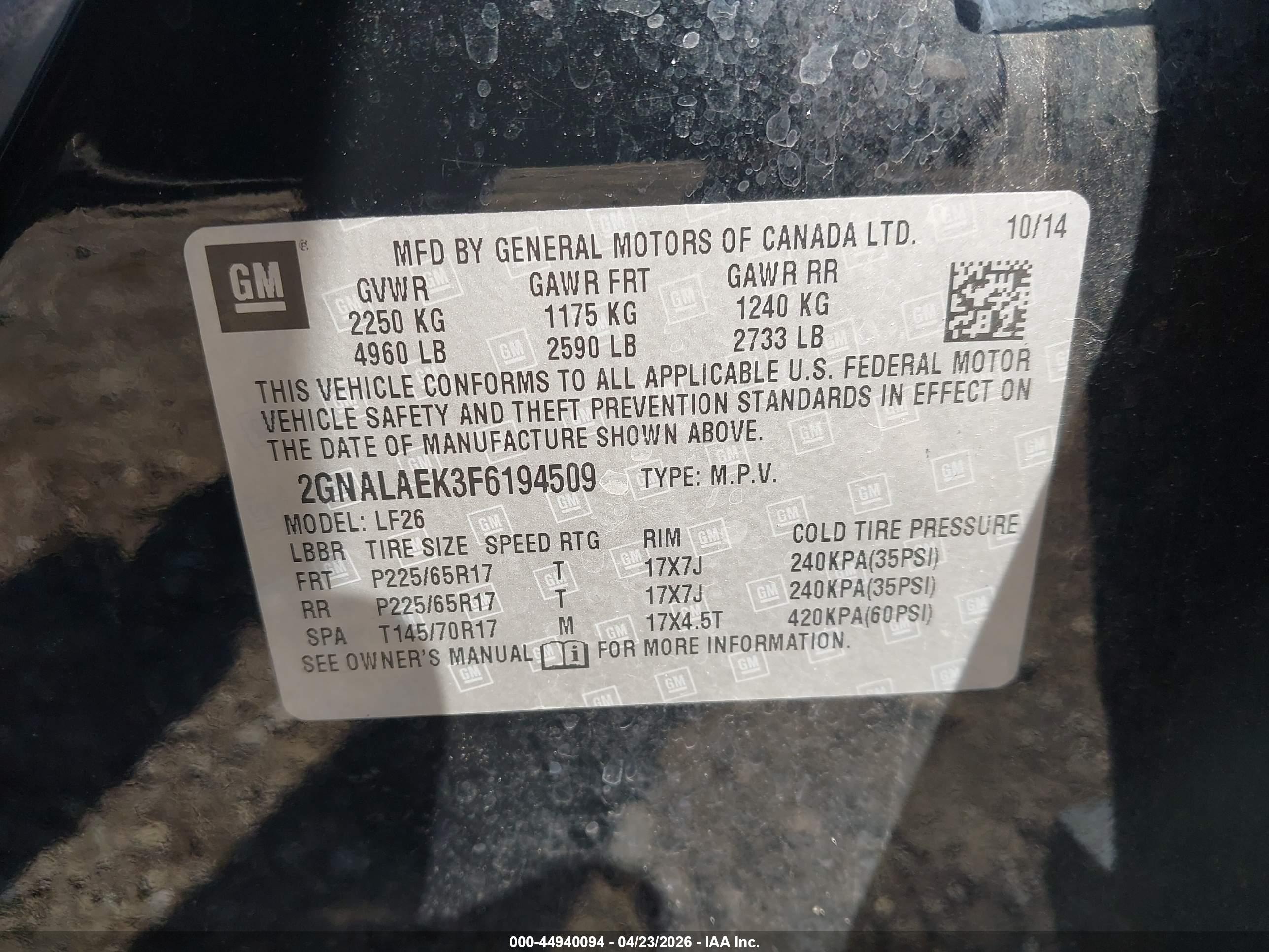 CHEVROLET EQUINOX image 9