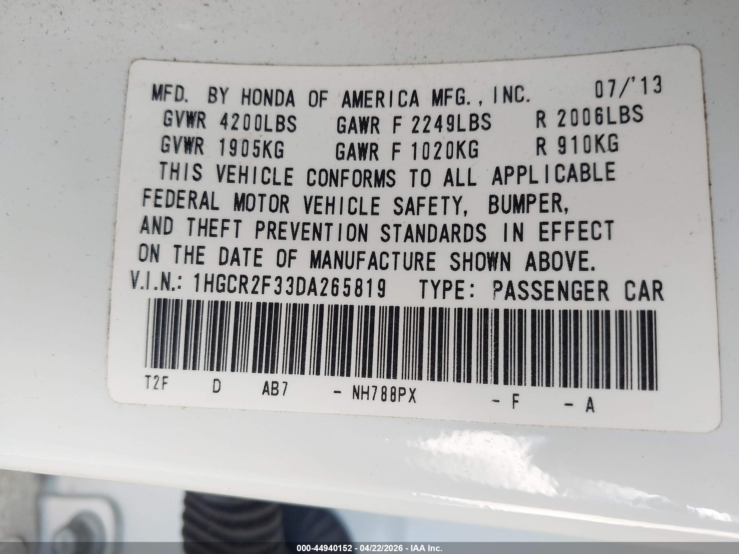 HONDA ACCORD image 9