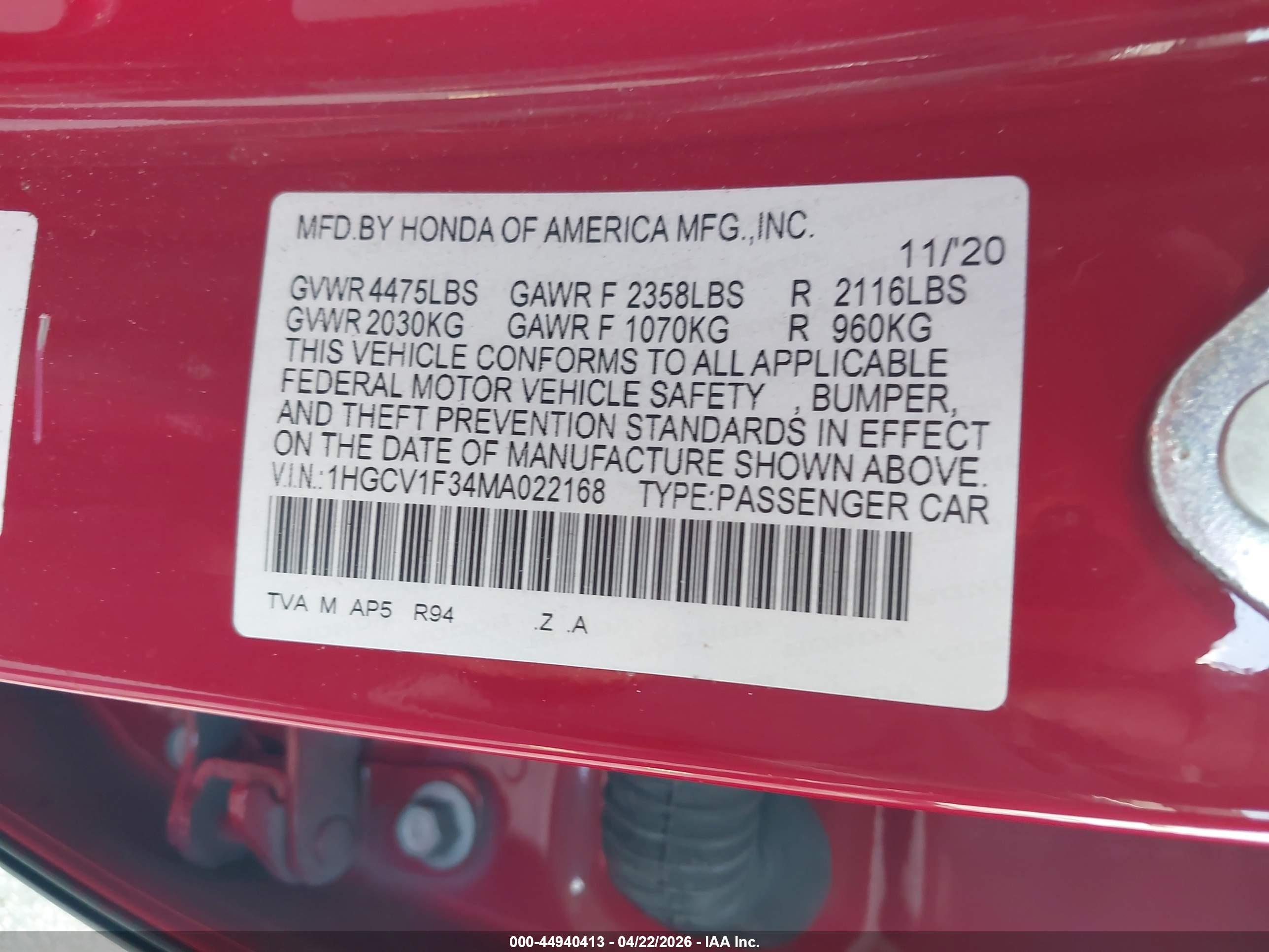 HONDA ACCORD image 9