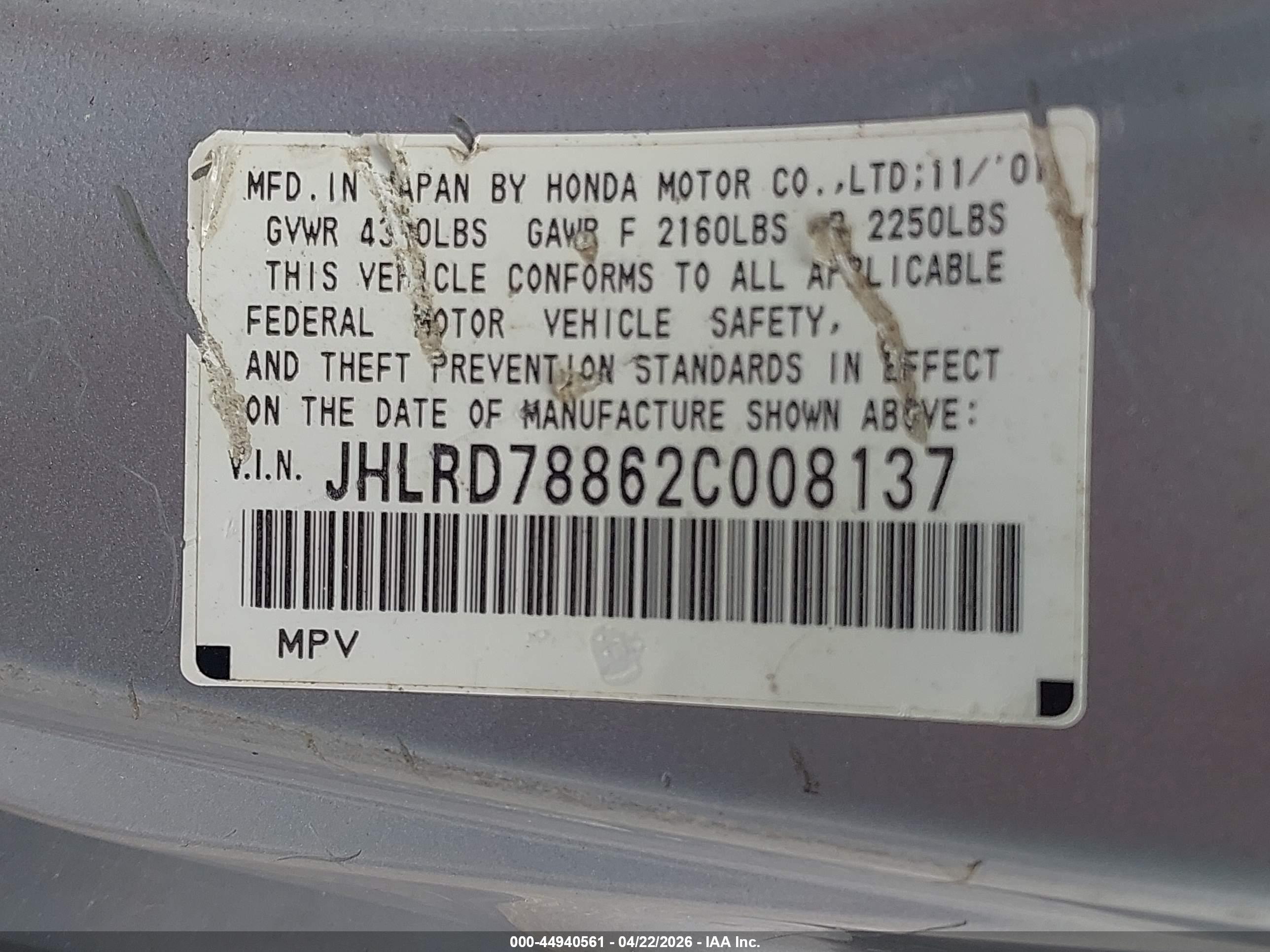 HONDA CR-V image 9