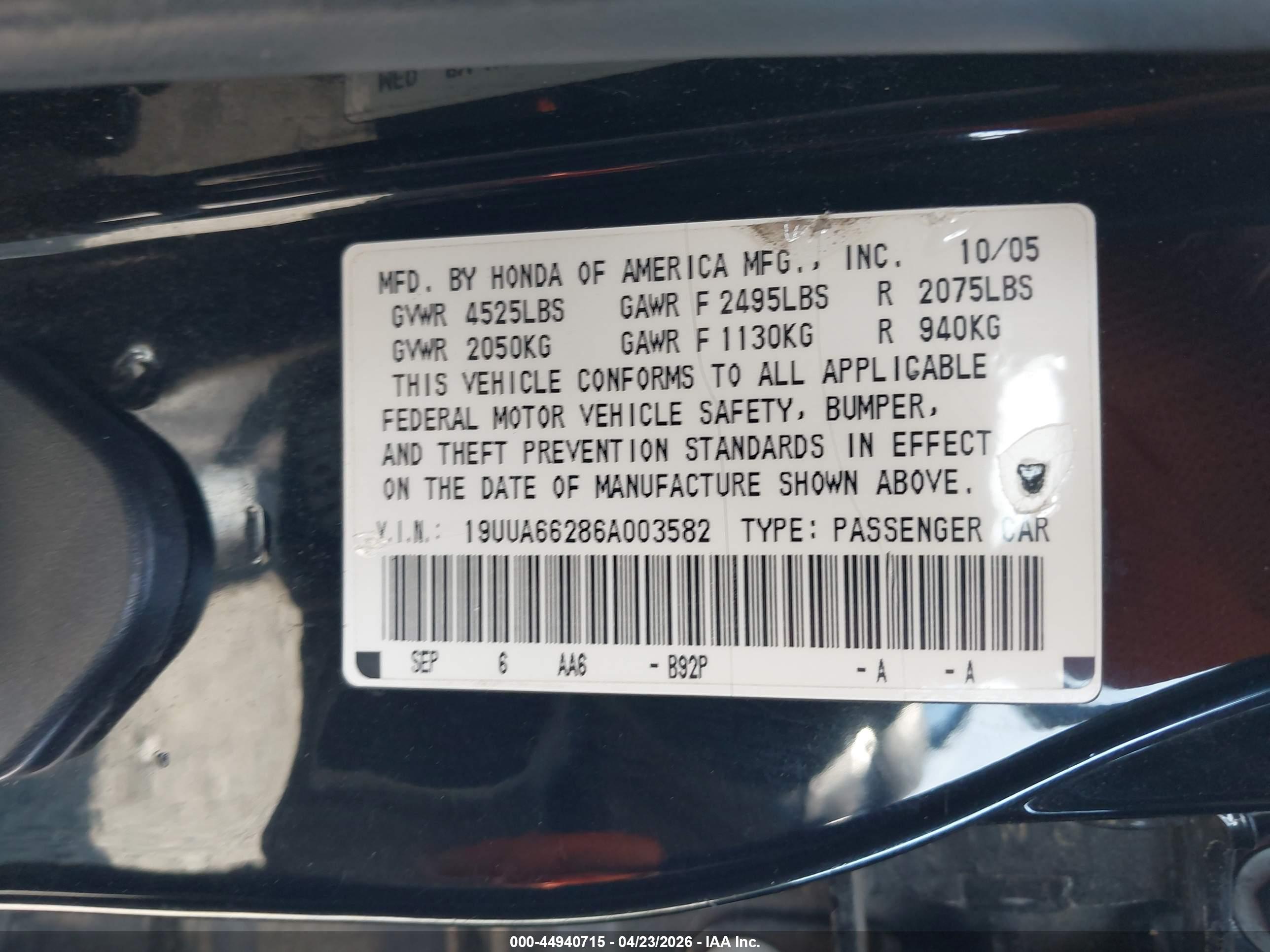 ACURA TL image 9