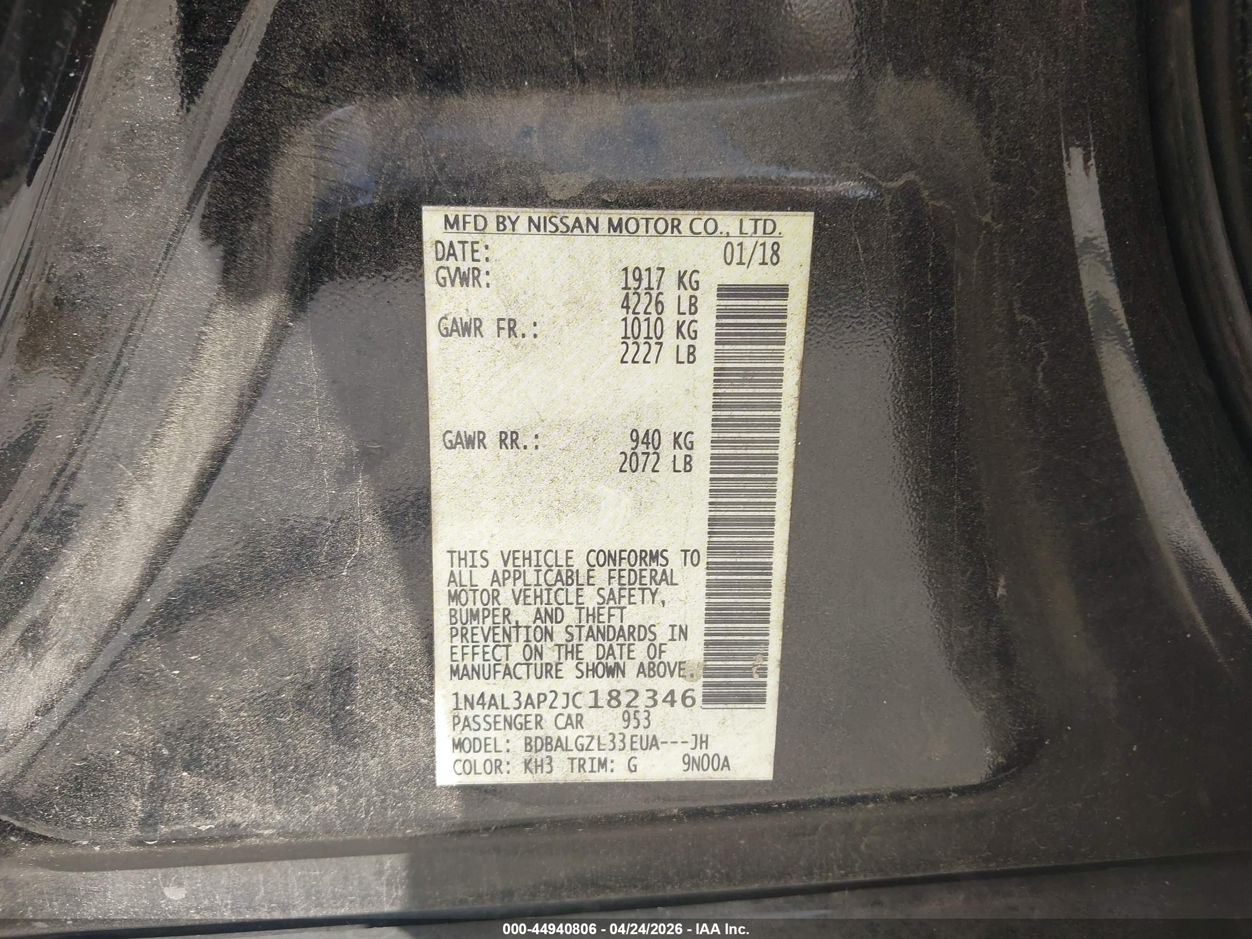 NISSAN ALTIMA image 9