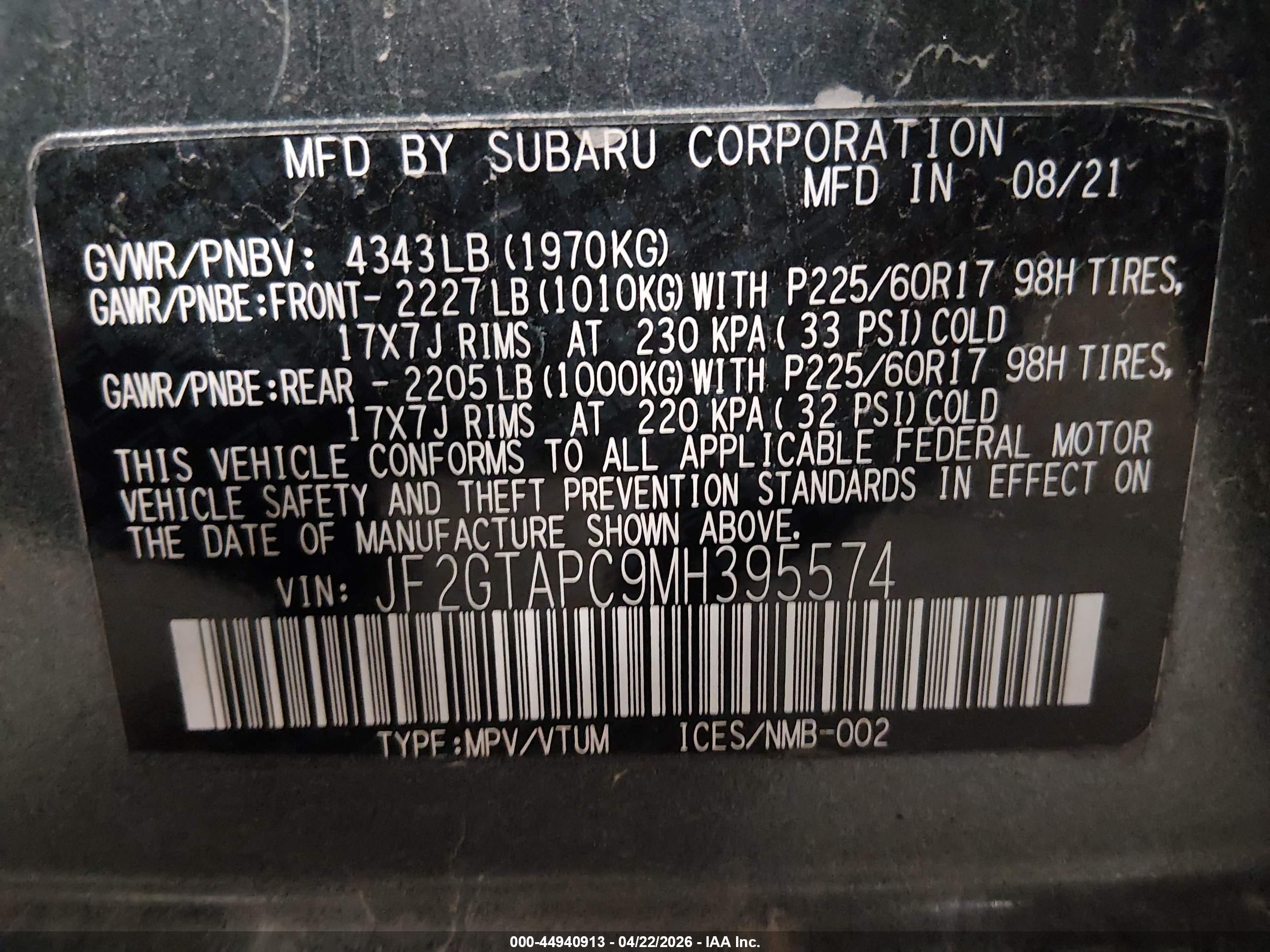SUBARU CROSSTREK image 9
