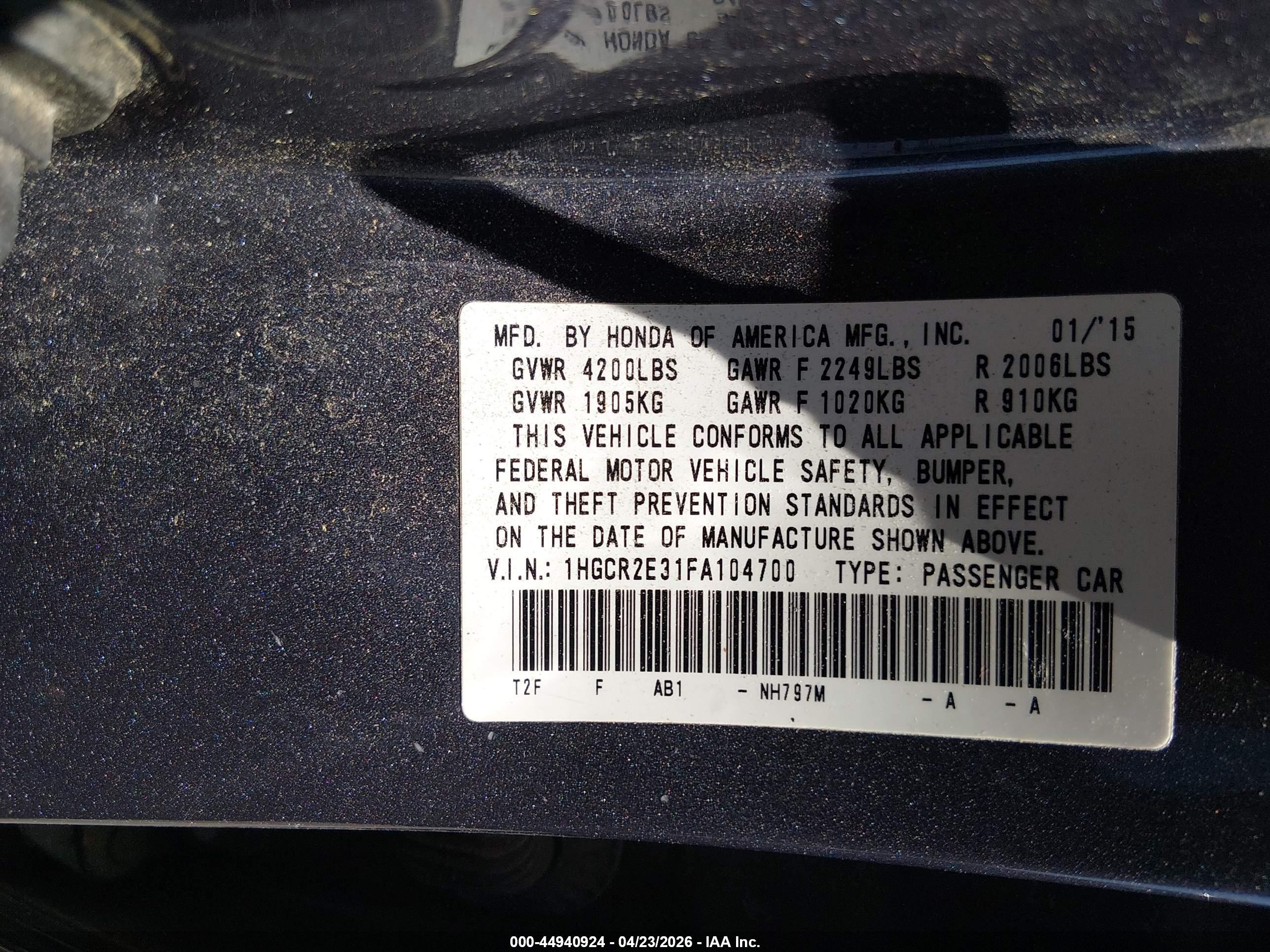 HONDA ACCORD image 9