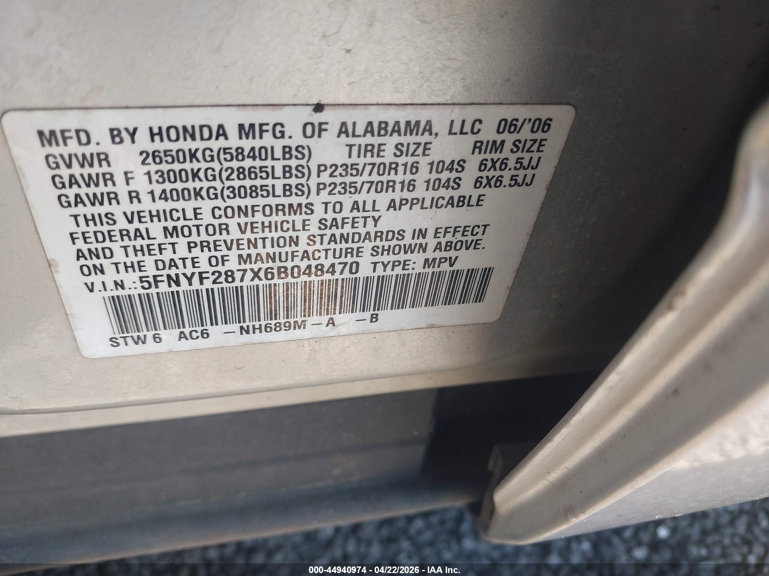 HONDA PILOT image 9