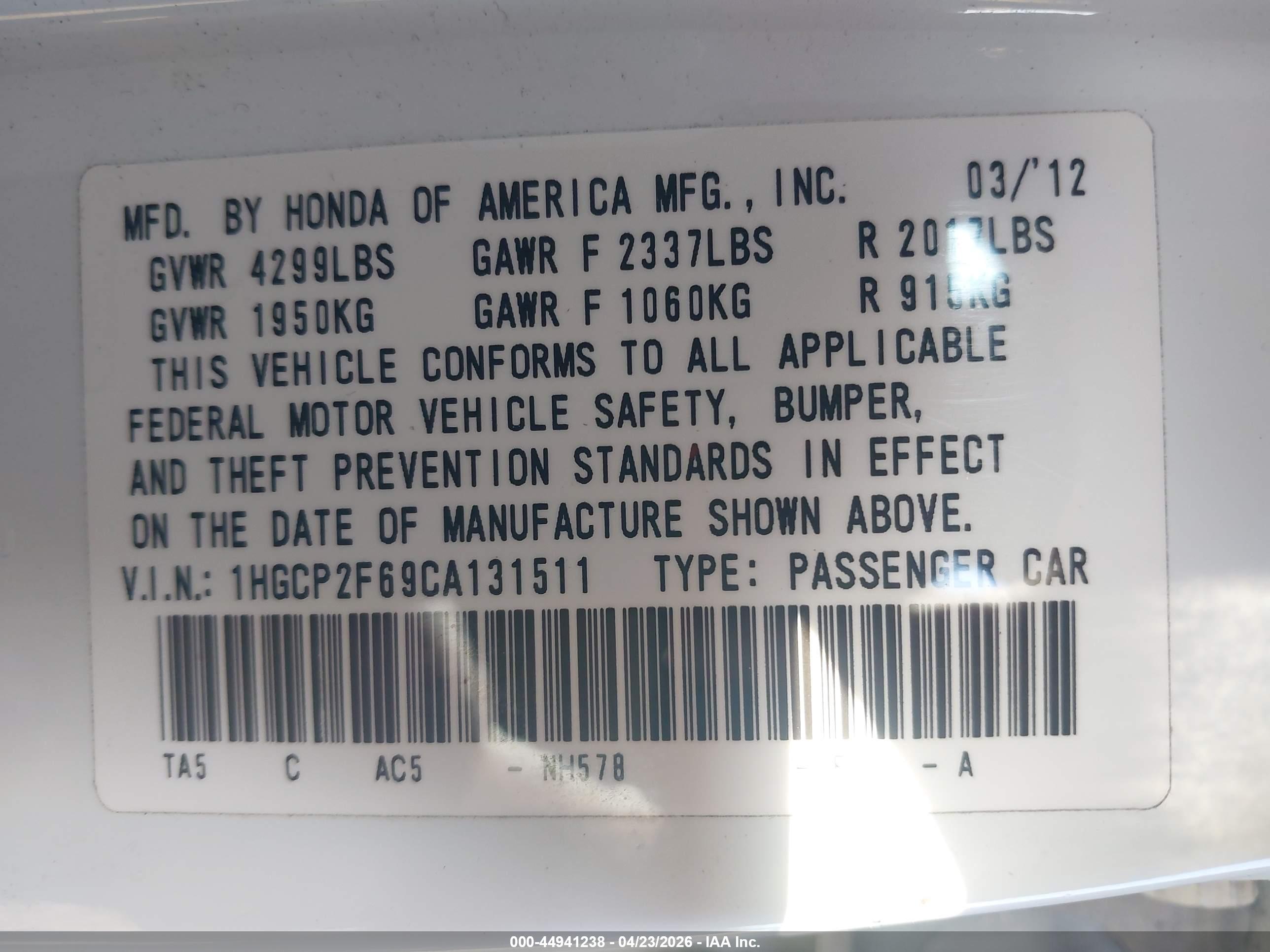HONDA ACCORD image 9