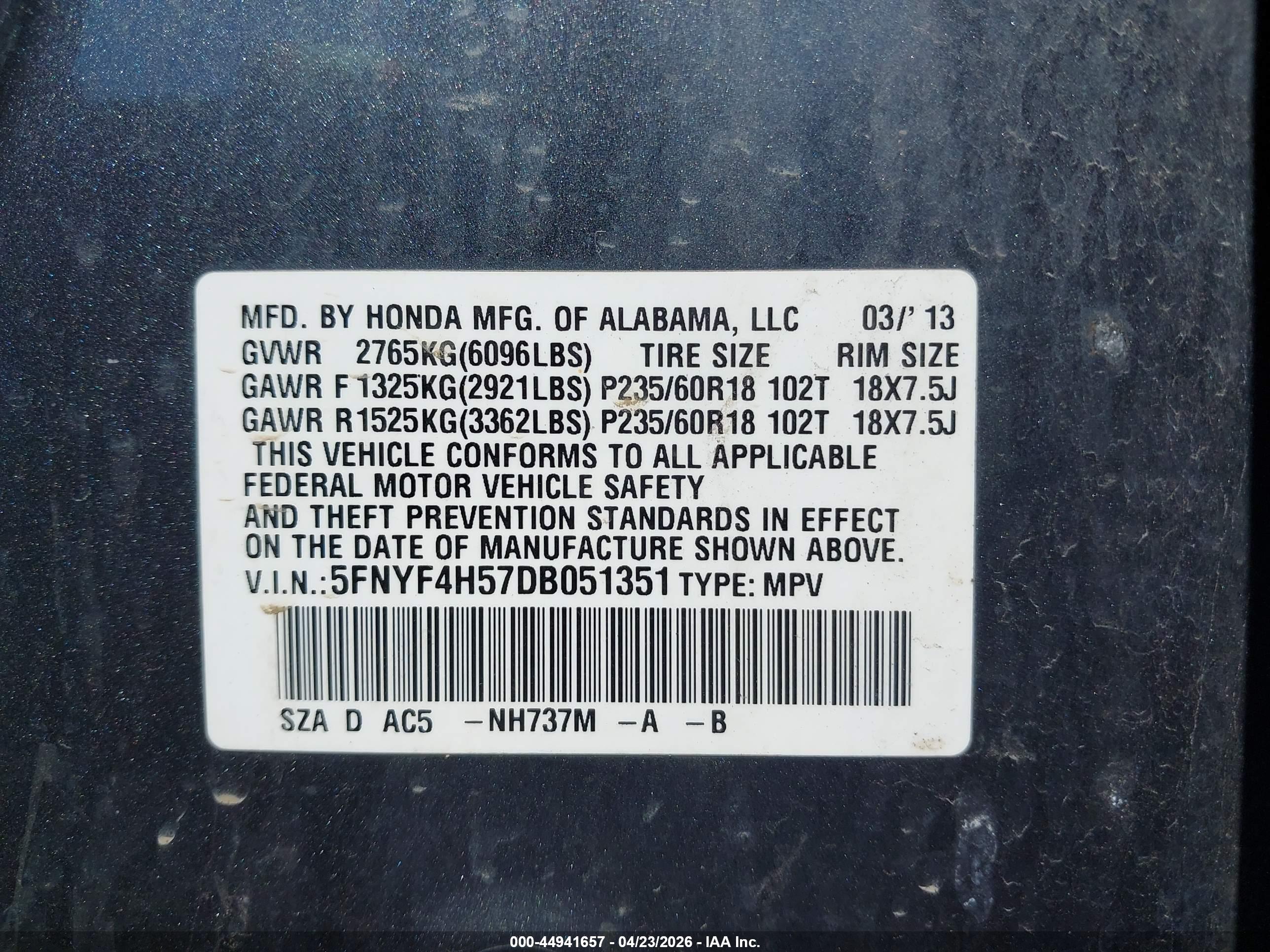 HONDA PILOT image 9