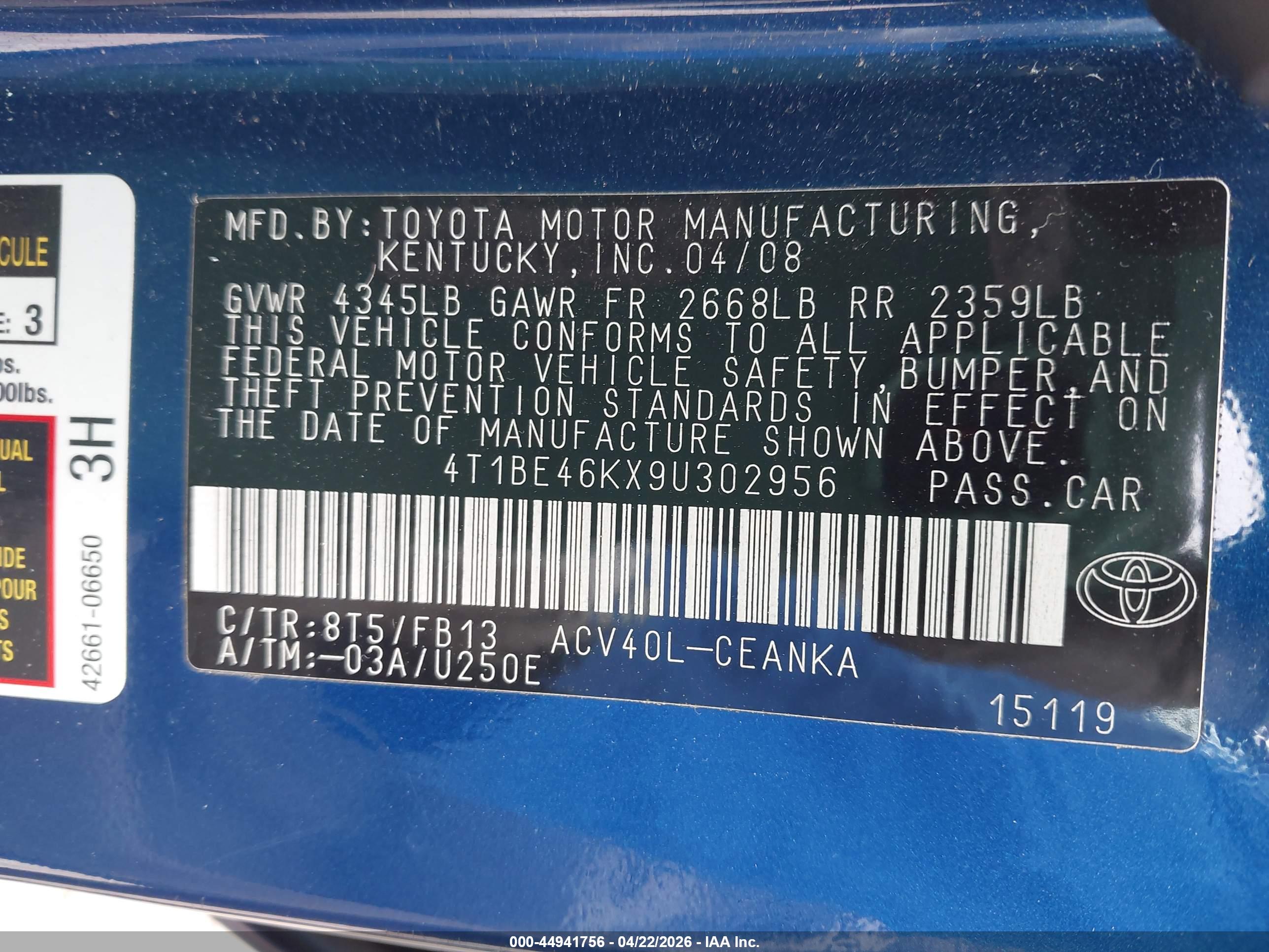 TOYOTA CAMRY image 9