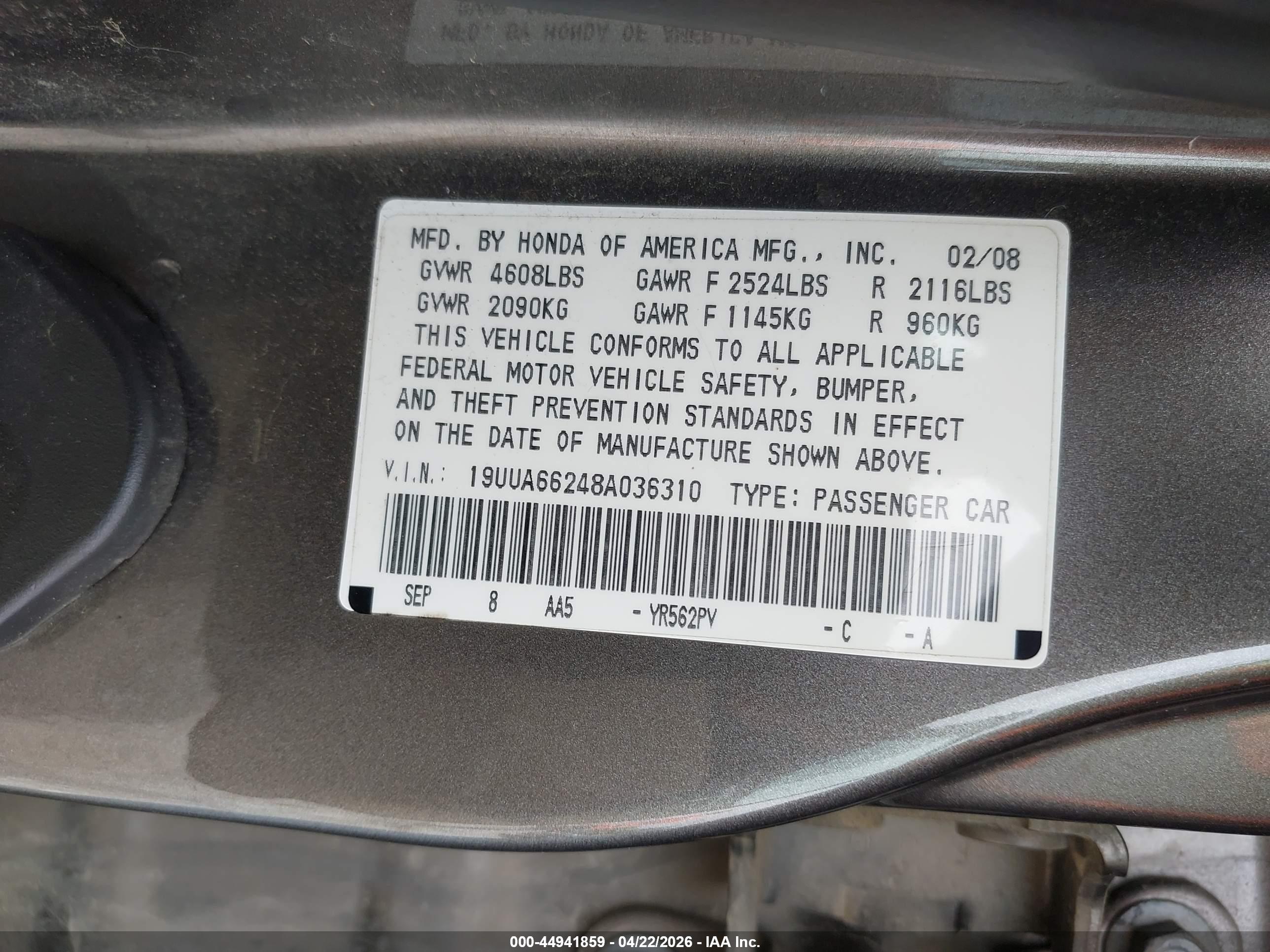 ACURA TL image 9