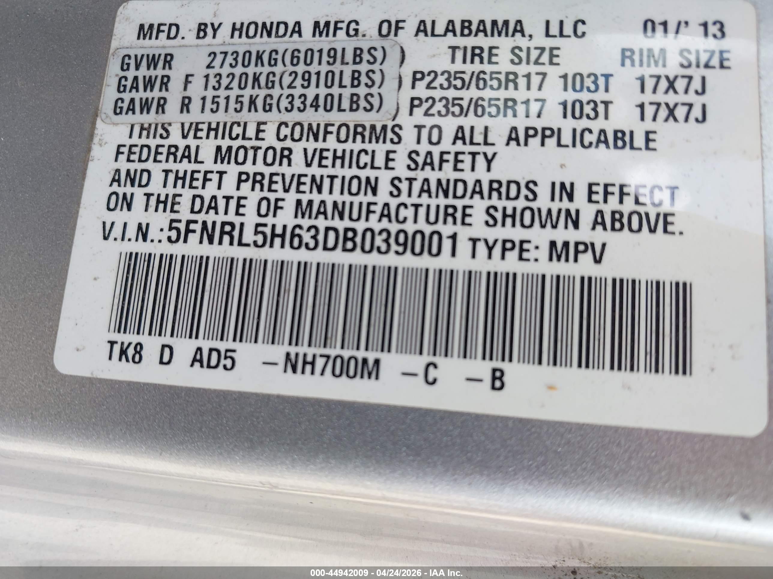 HONDA ODYSSEY image 9