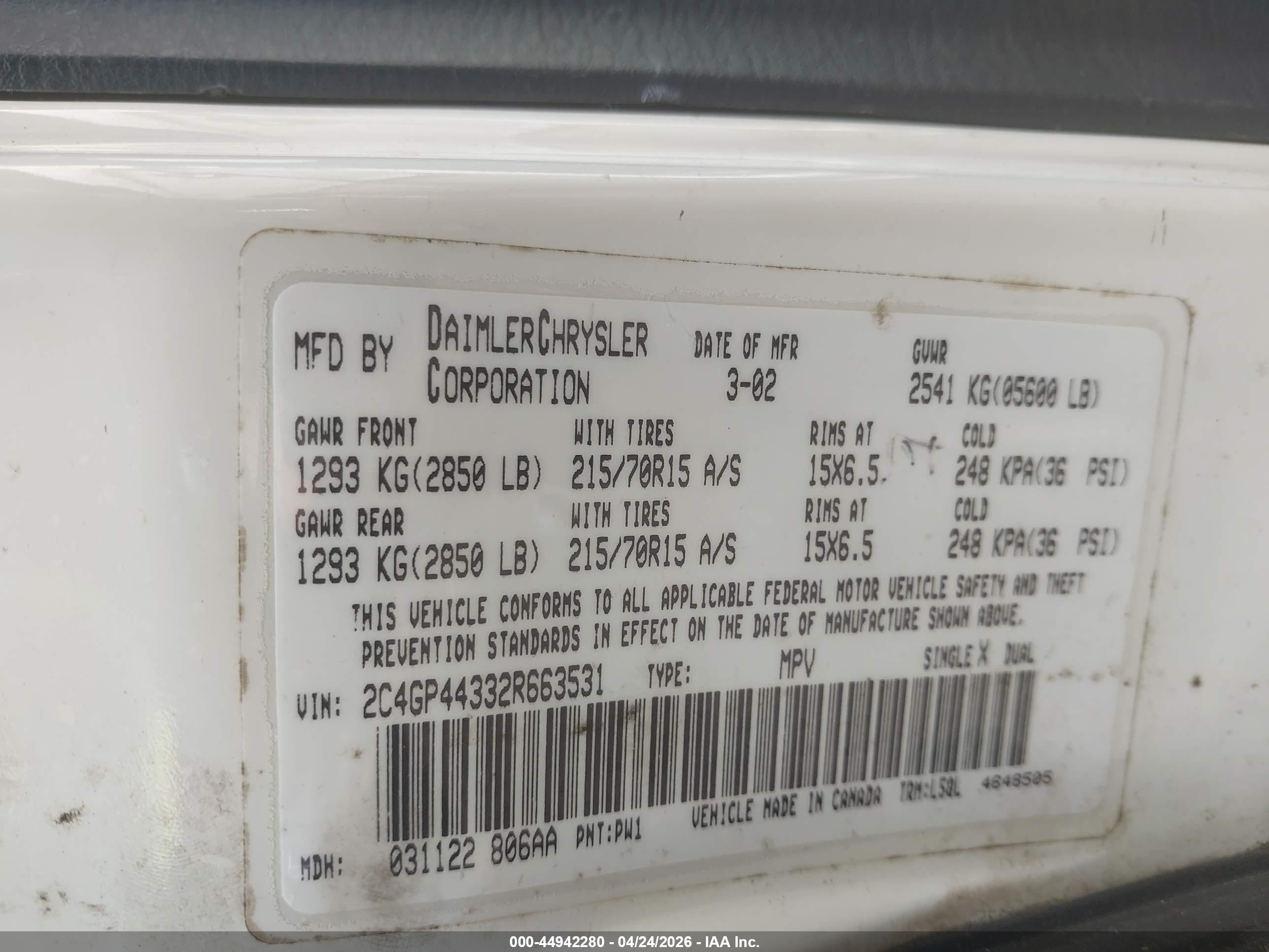 CHRYSLER TOWN image 9