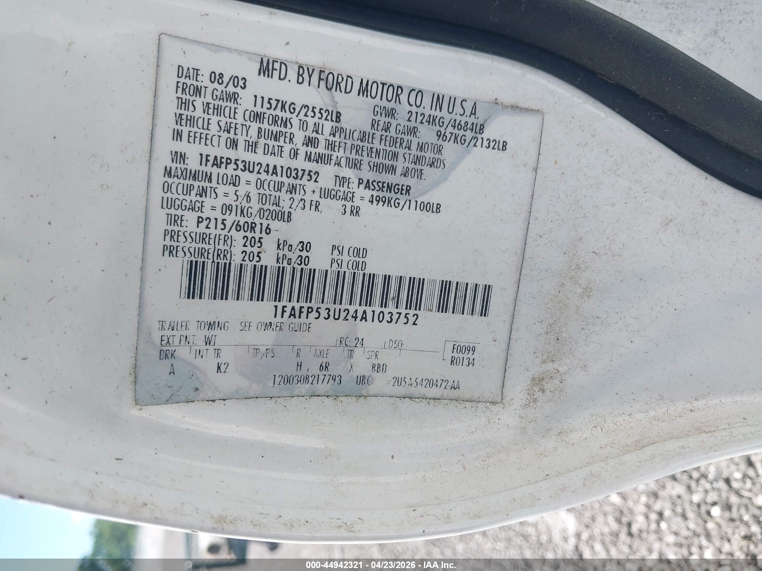 FORD TAURUS image 9