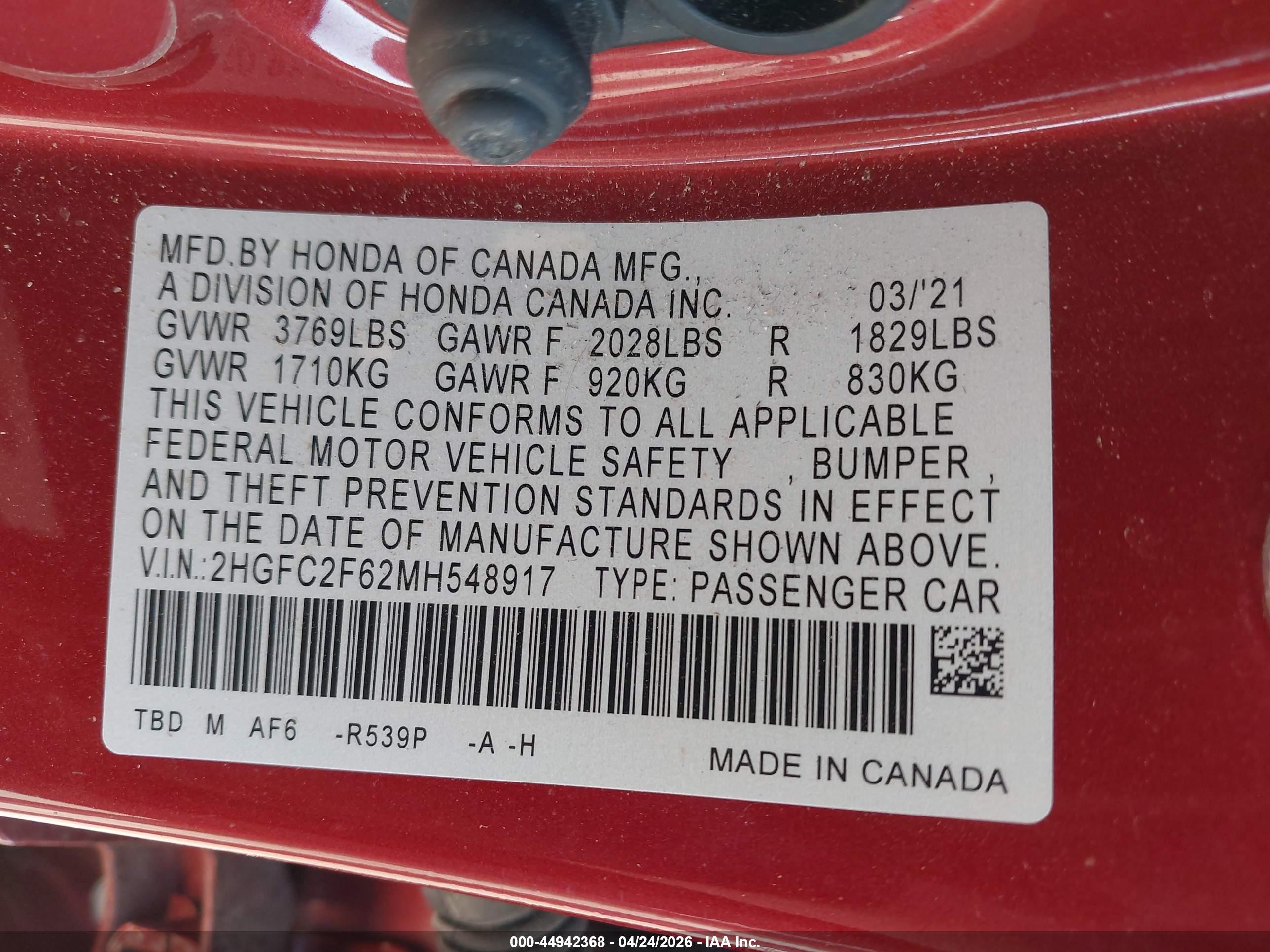 HONDA CIVIC image 9