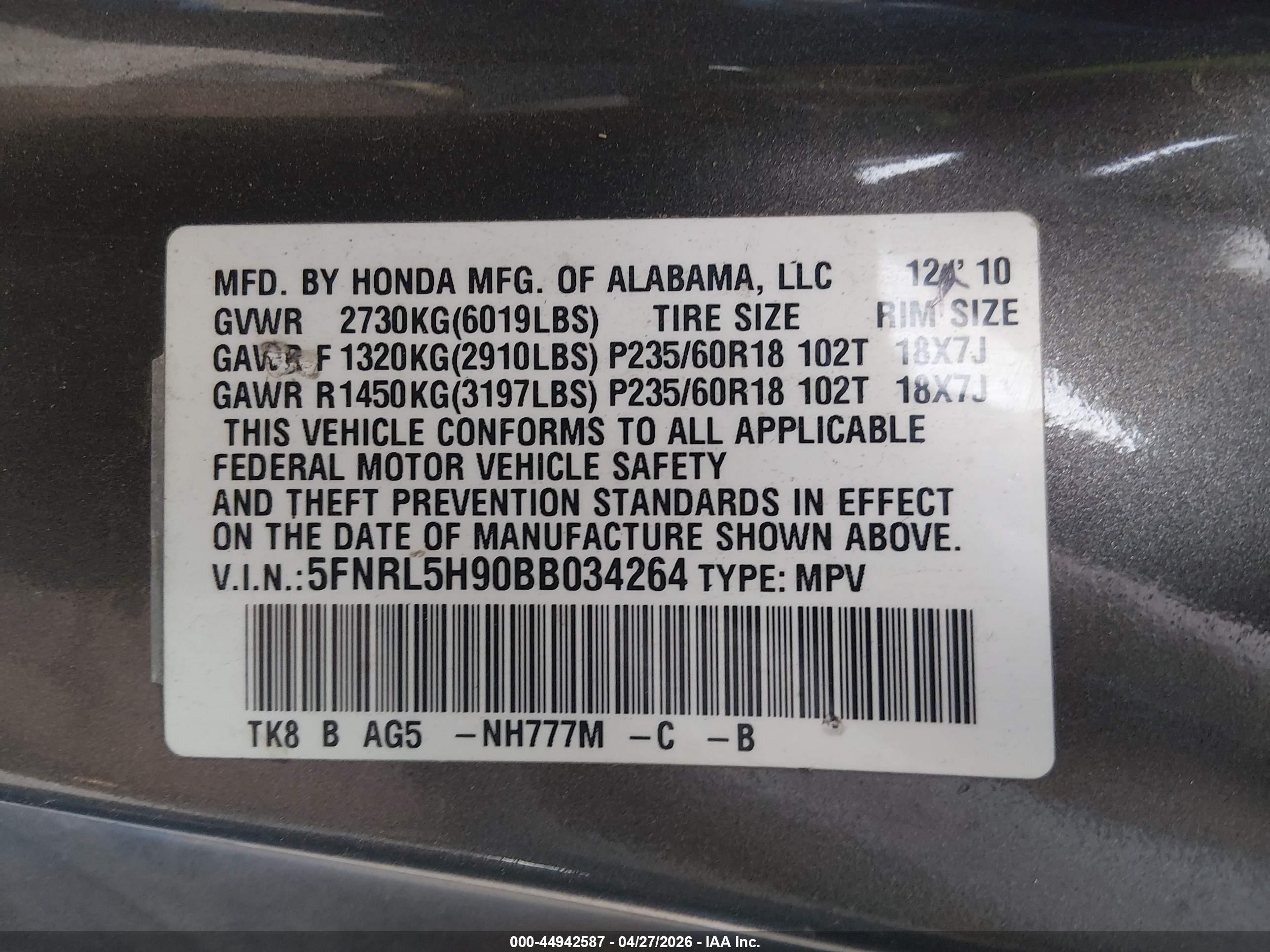 HONDA ODYSSEY image 9