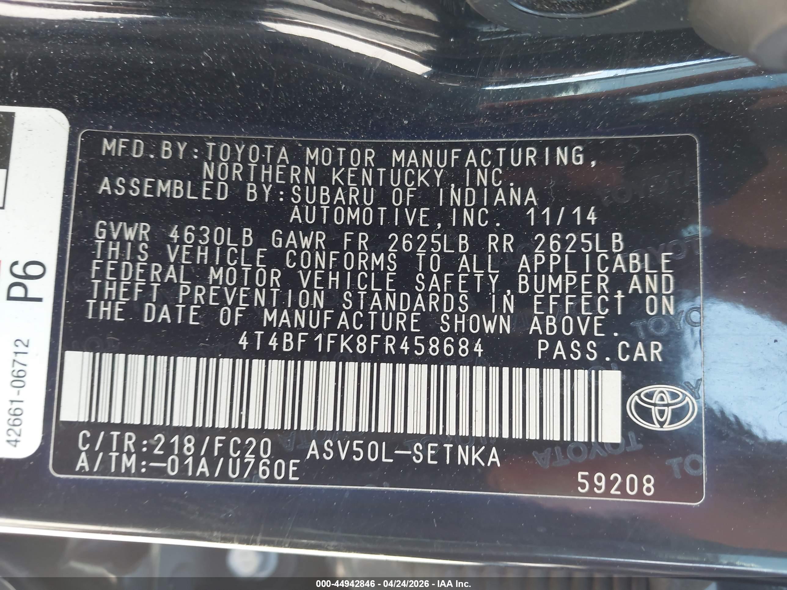 TOYOTA CAMRY image 9