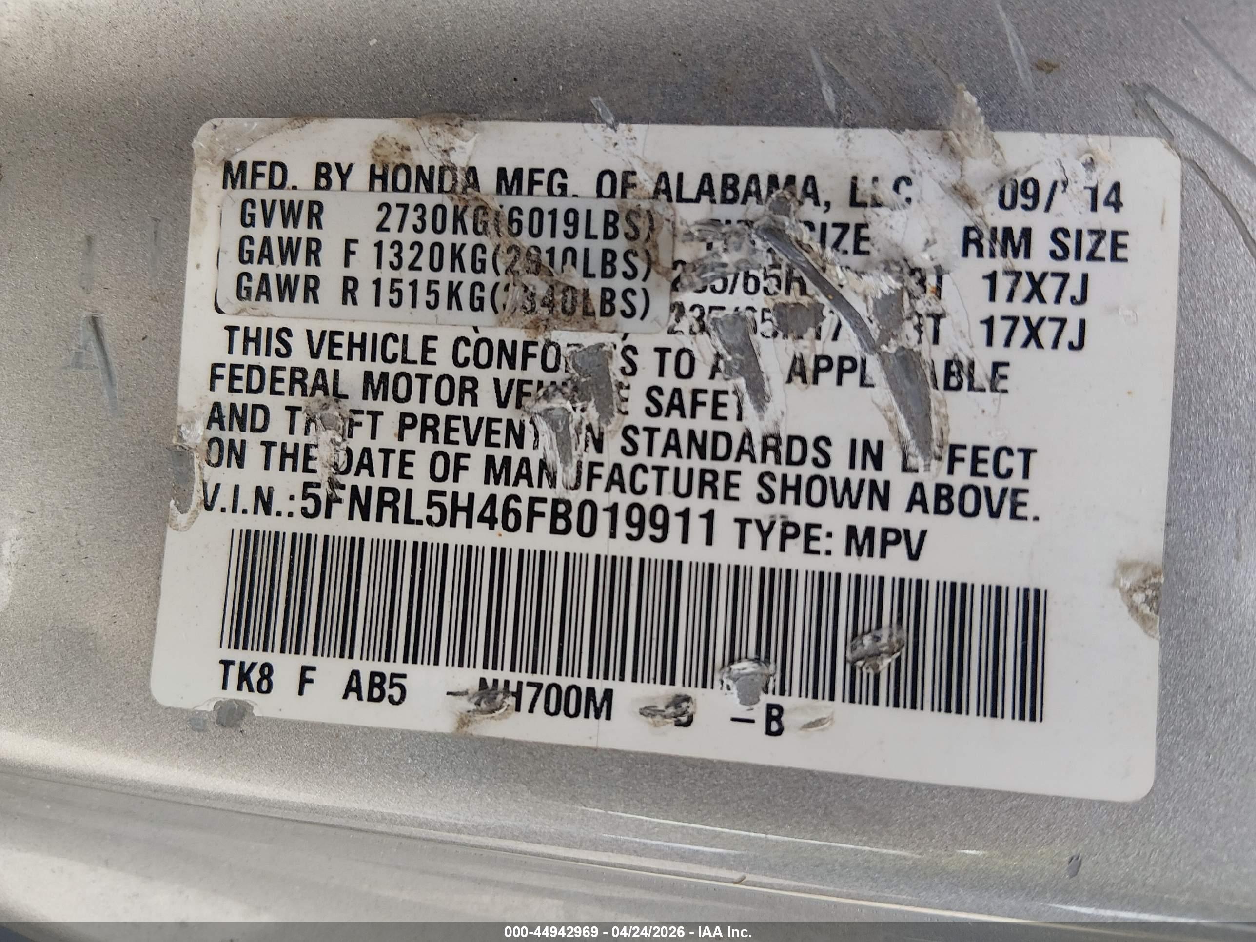 HONDA ODYSSEY image 9