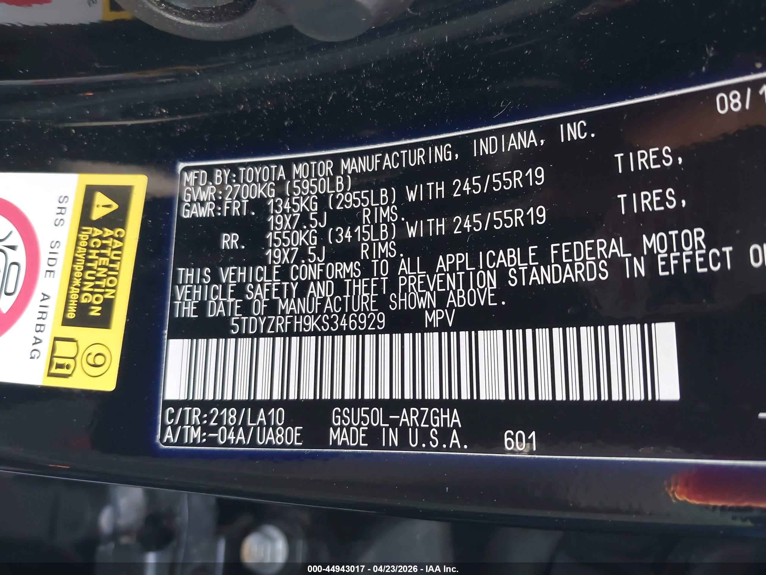 TOYOTA HIGHLANDER image 9