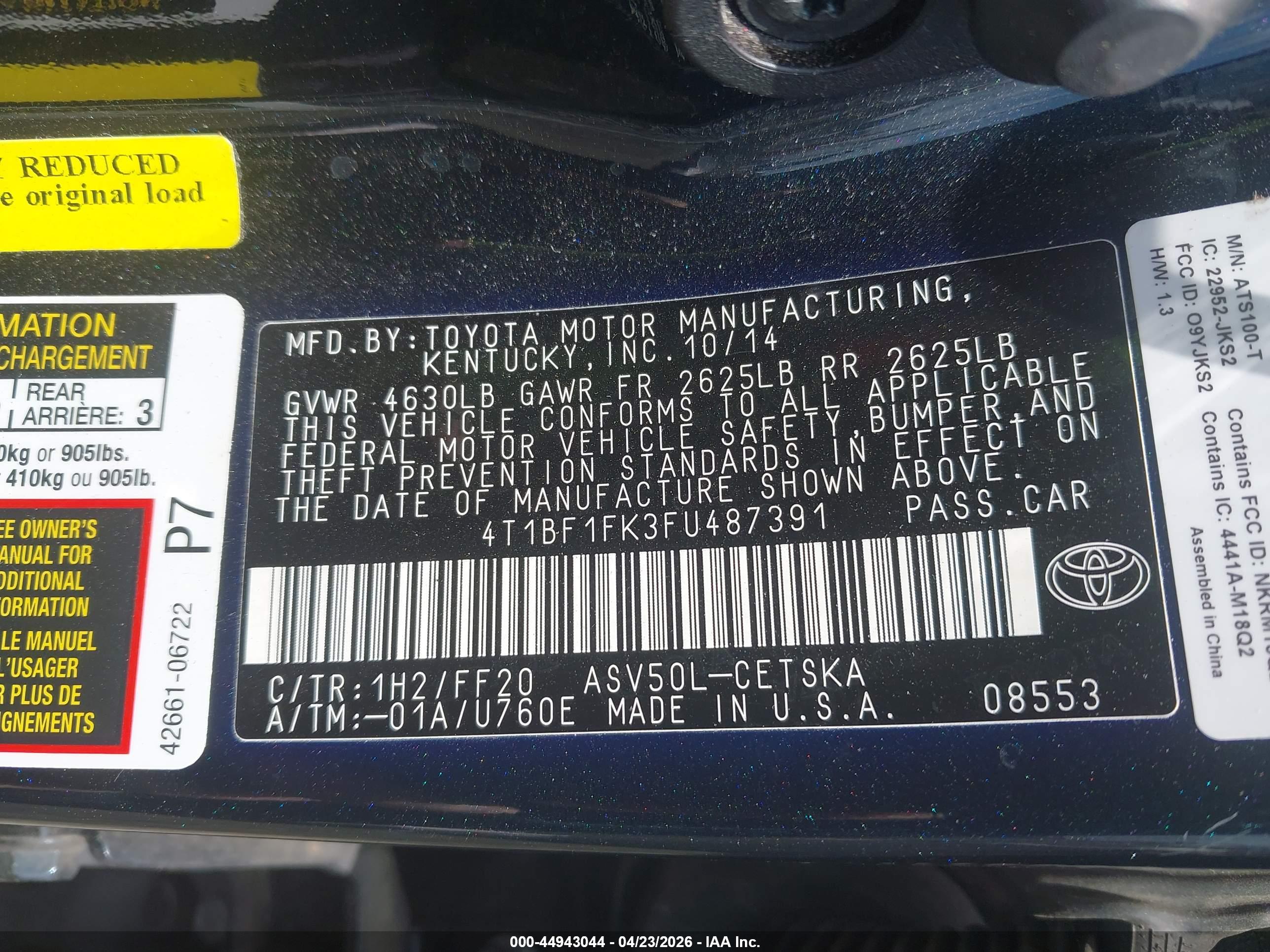 TOYOTA CAMRY image 9