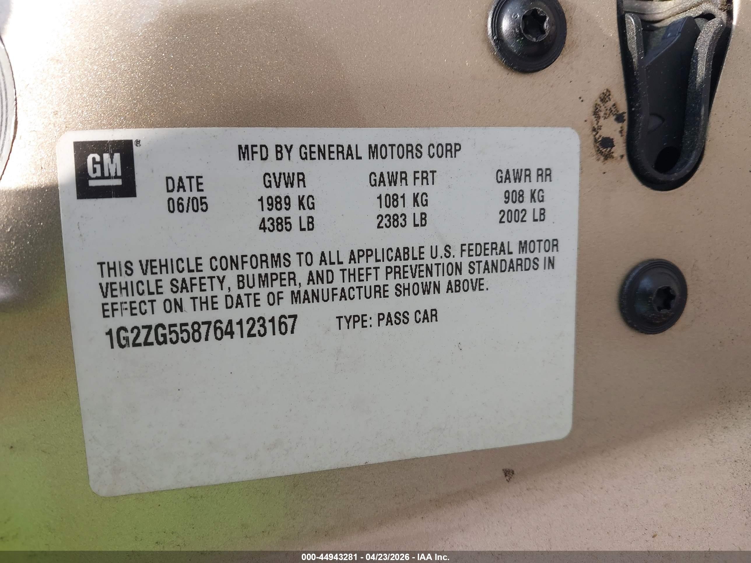 PONTIAC G6 image 9