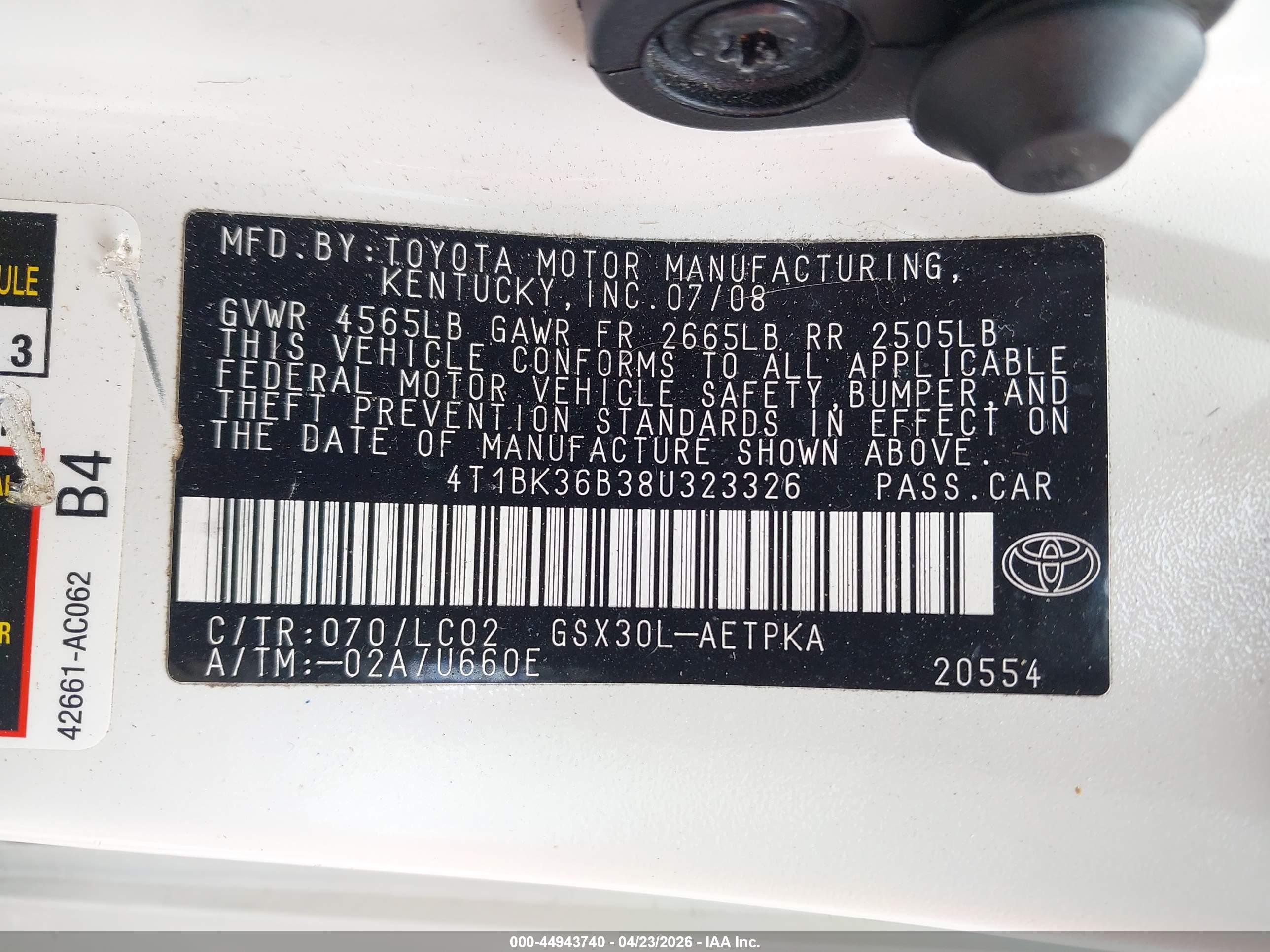 TOYOTA AVALON image 9