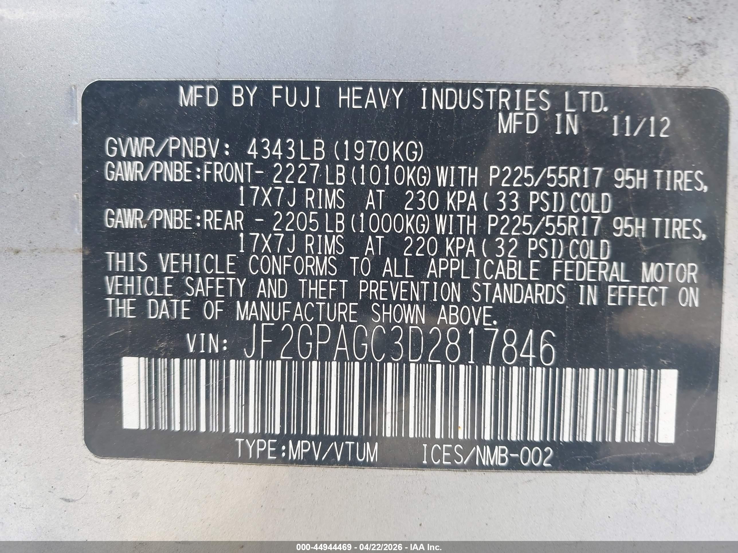 SUBARU XV image 9