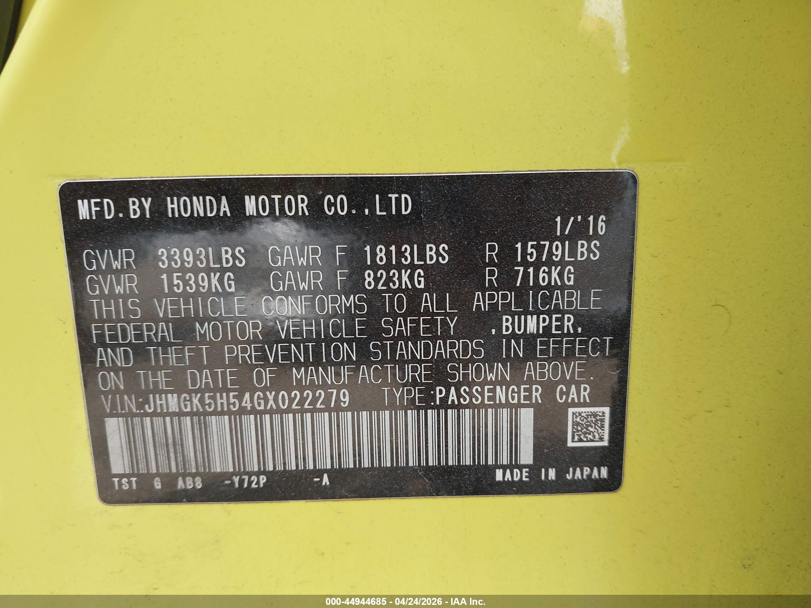 HONDA FIT image 9