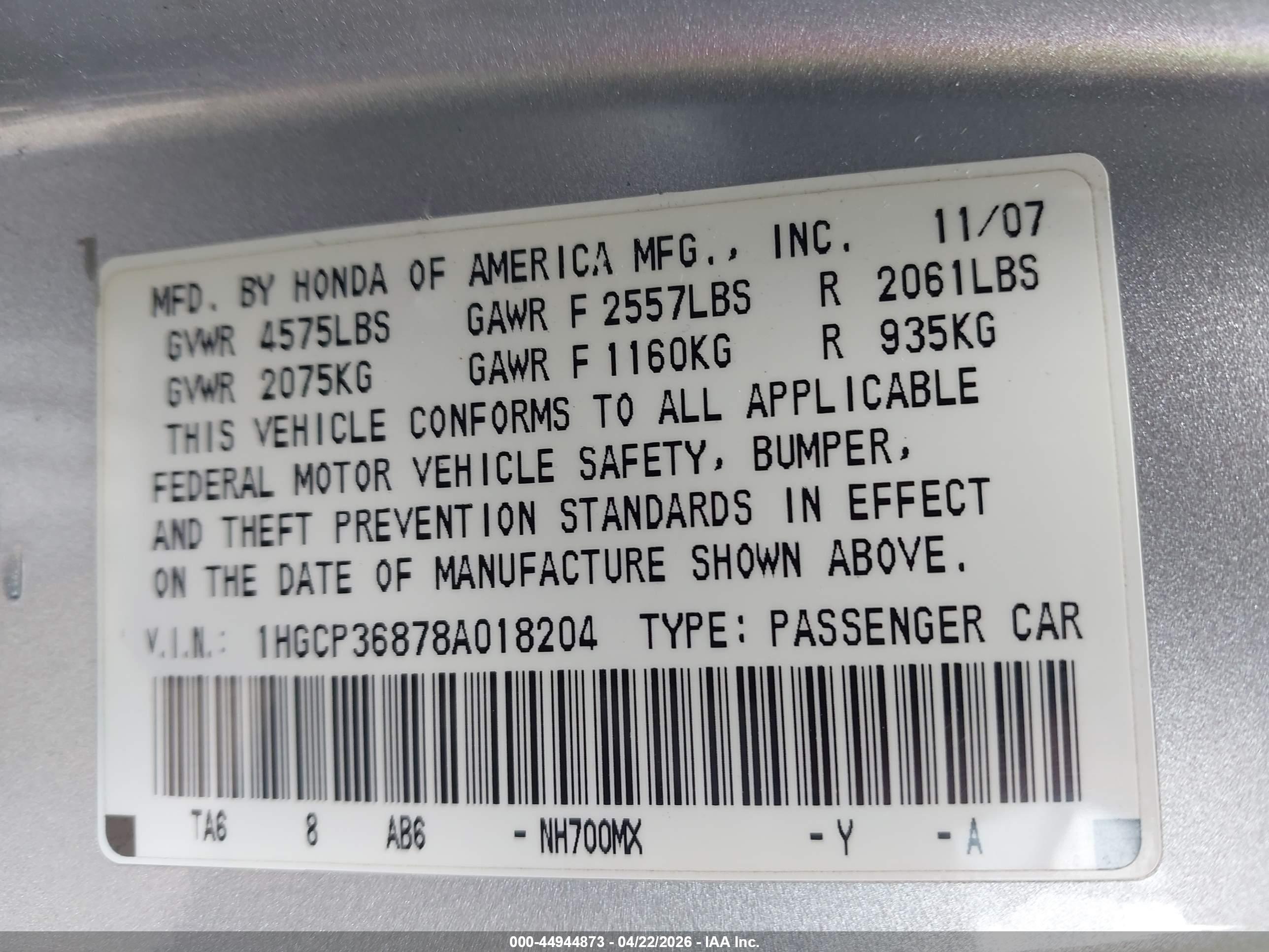 HONDA ACCORD image 9