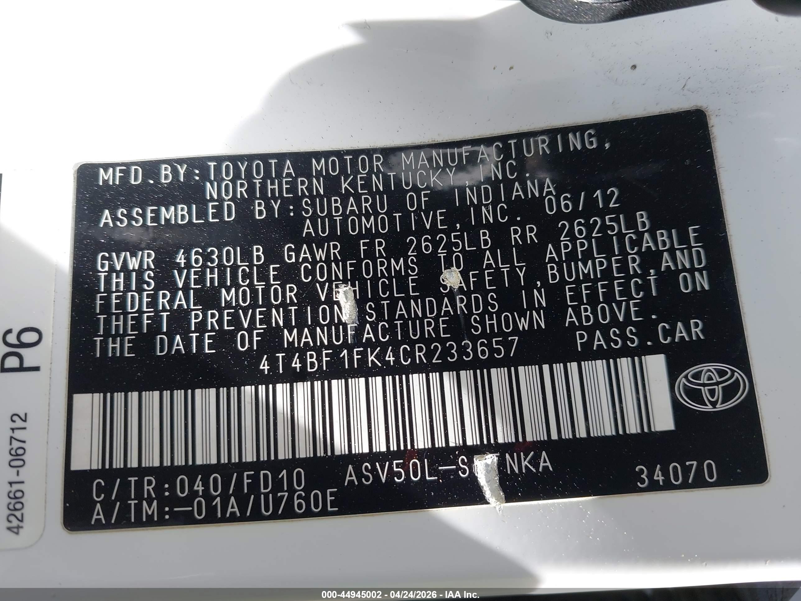 TOYOTA CAMRY image 9