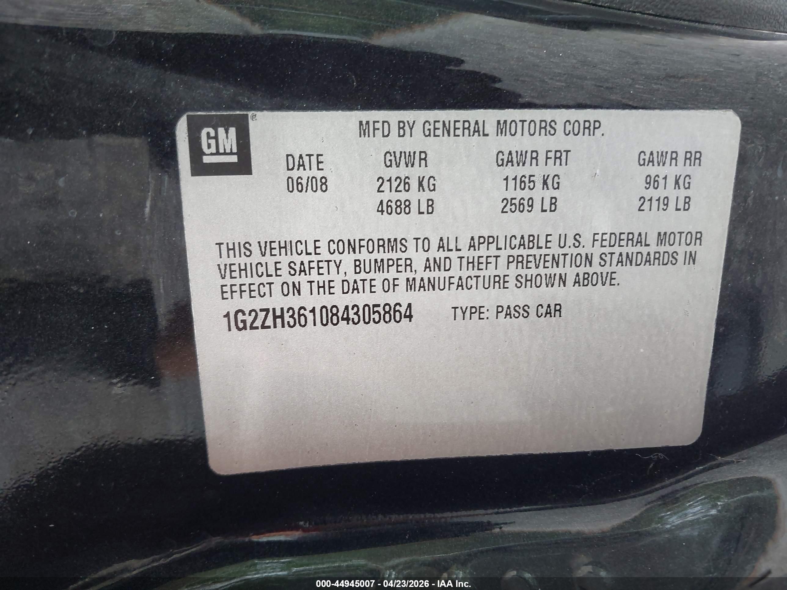 PONTIAC G6 image 9