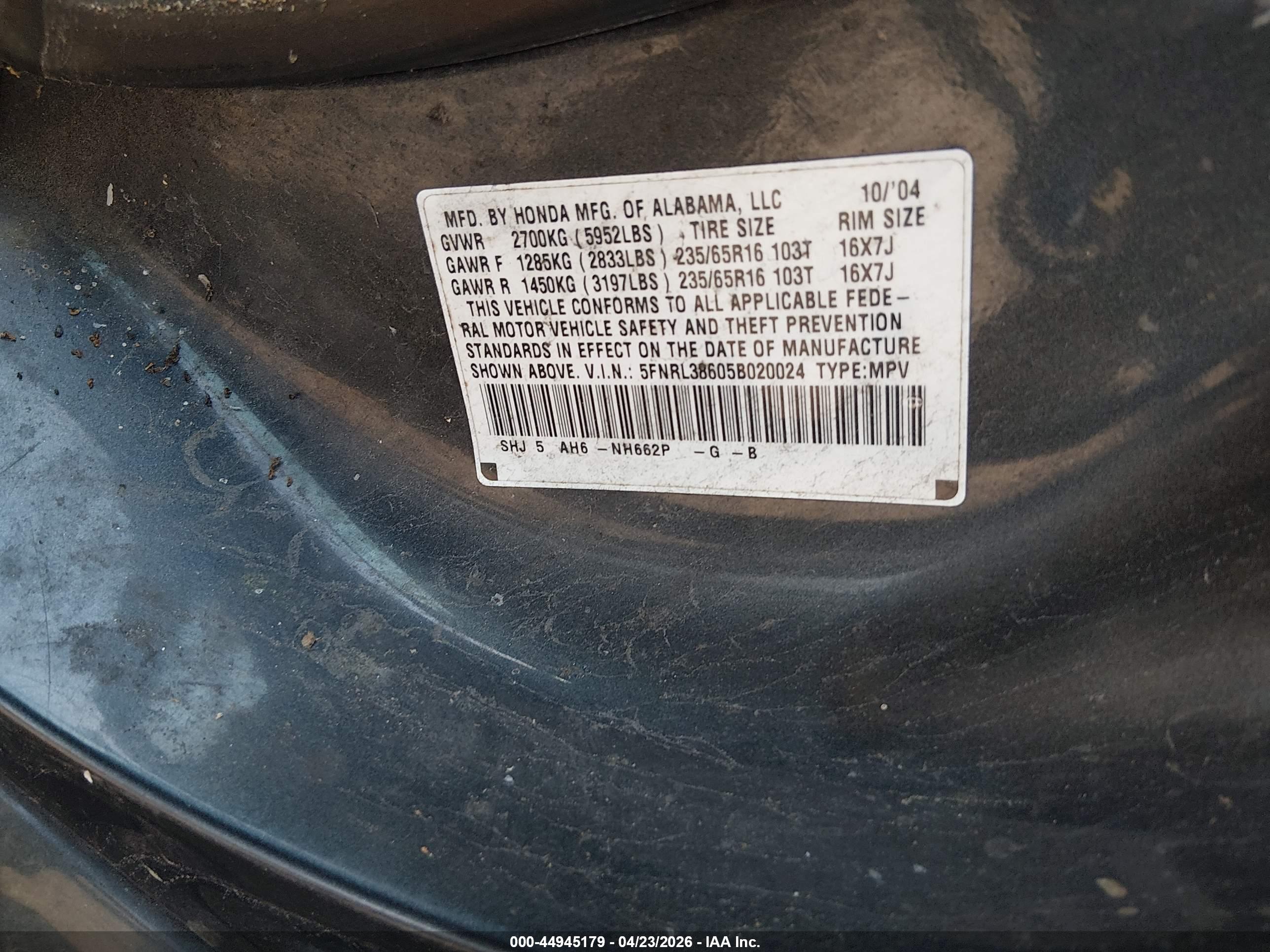 HONDA ODYSSEY image 9