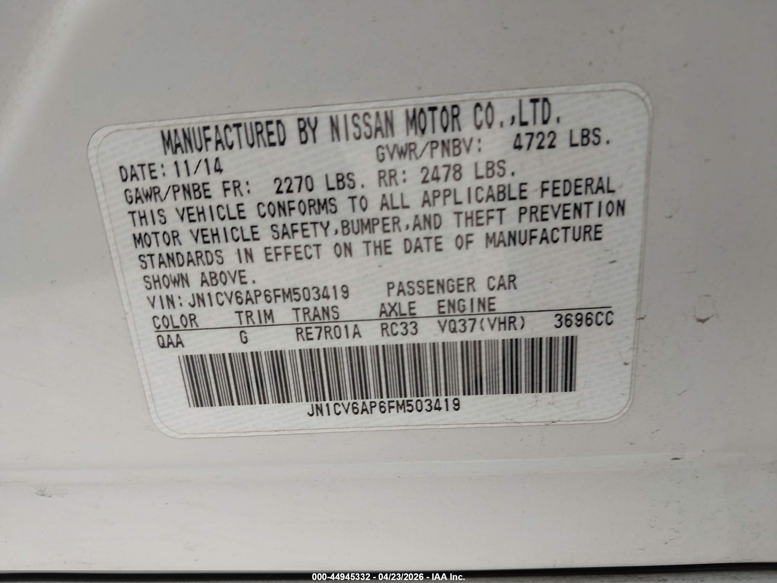 INFINITI Q40 image 9