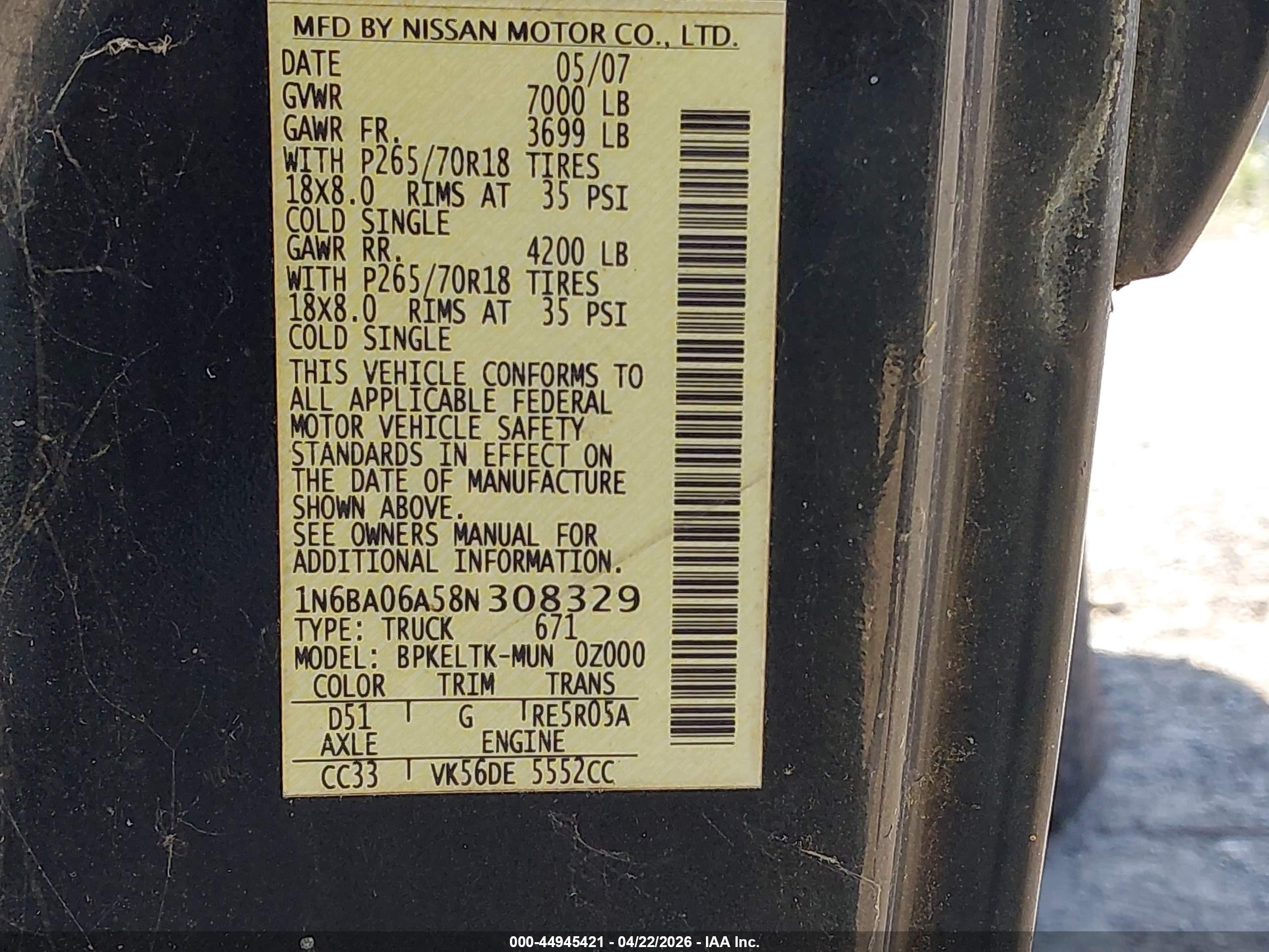 NISSAN TITAN image 9