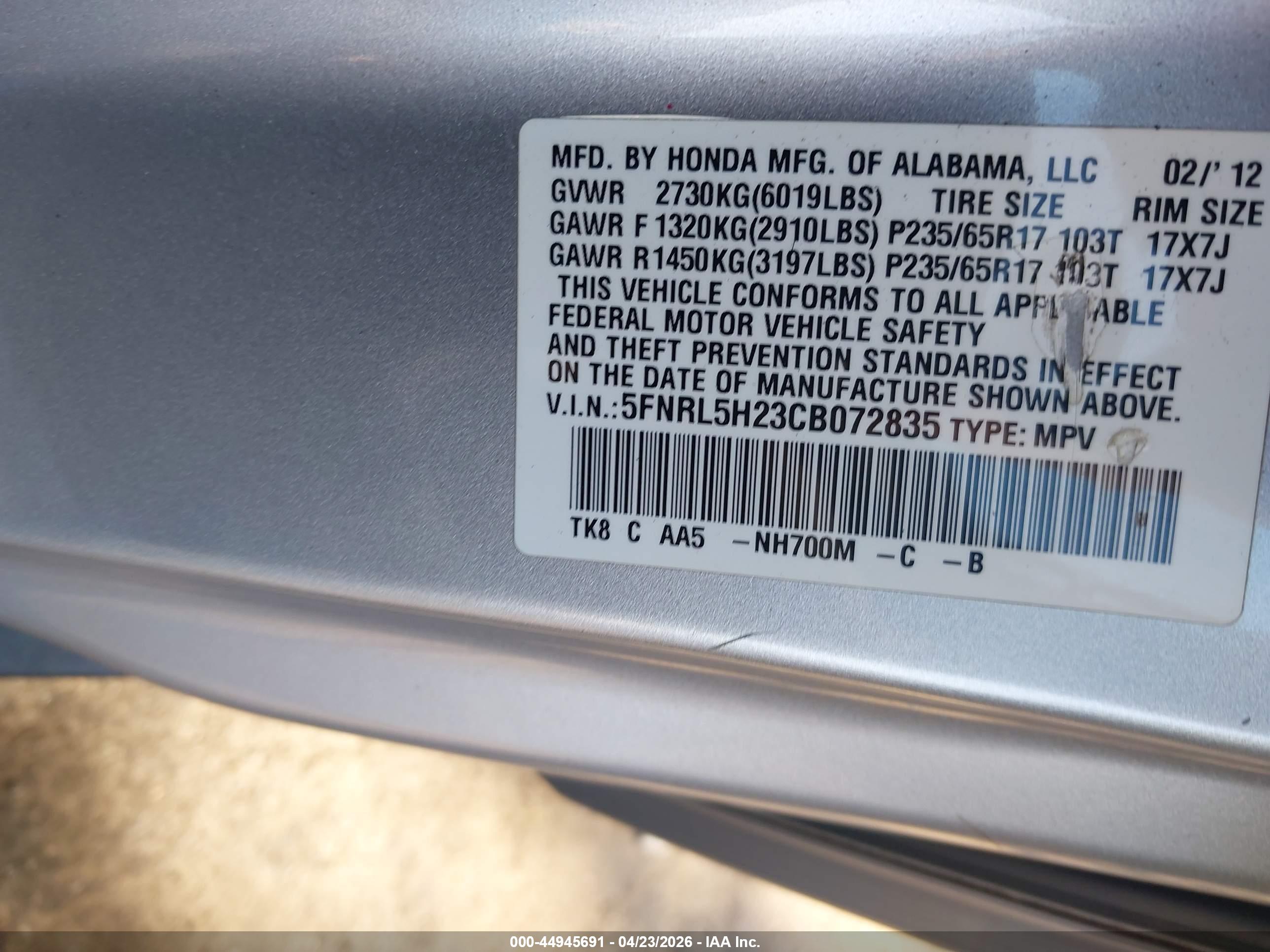 HONDA ODYSSEY image 9