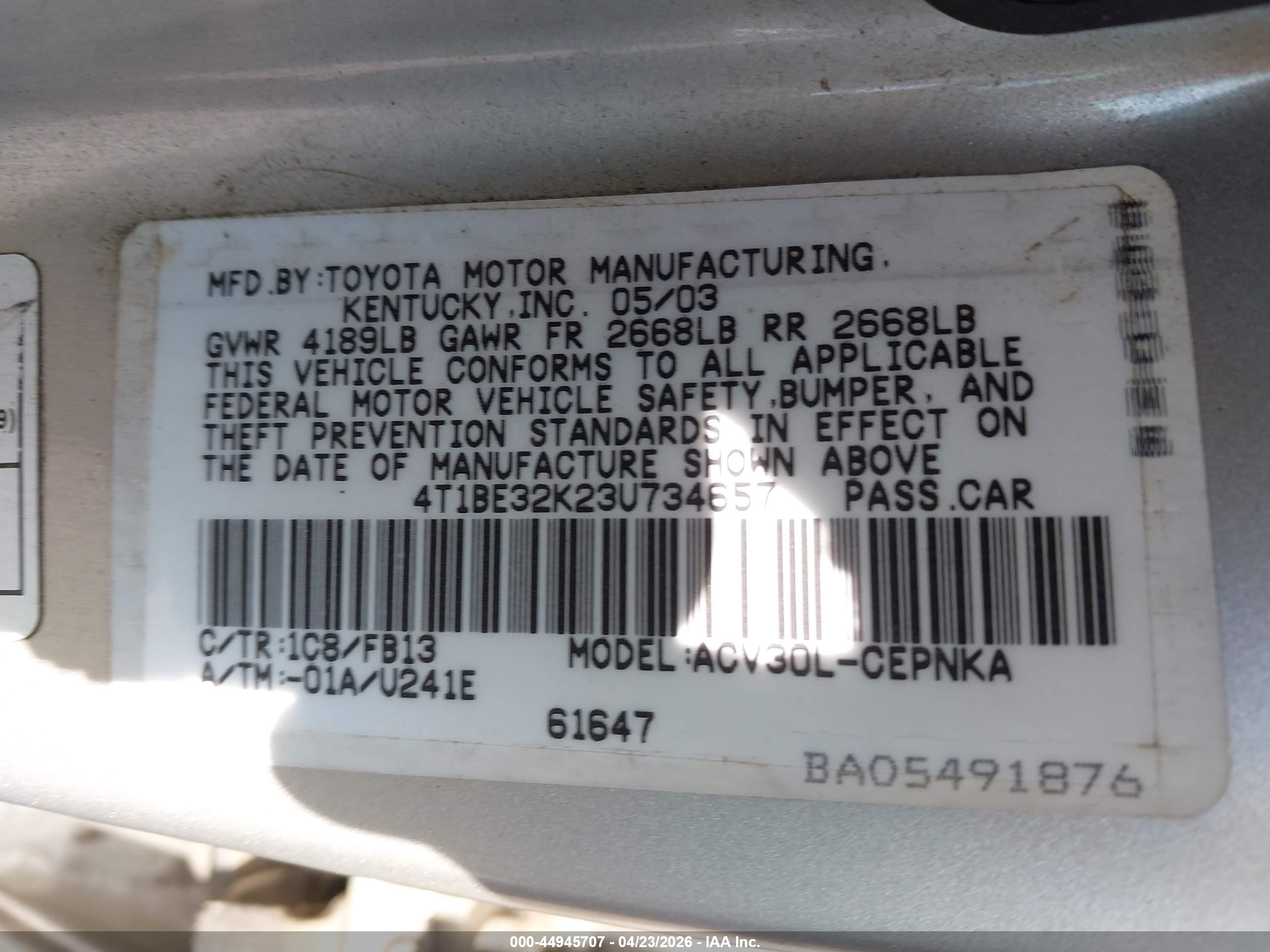 TOYOTA CAMRY image 9