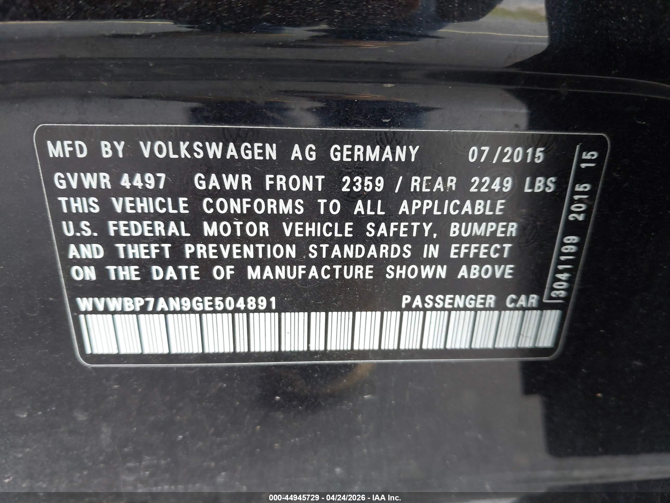 VOLKSWAGEN CC image 9