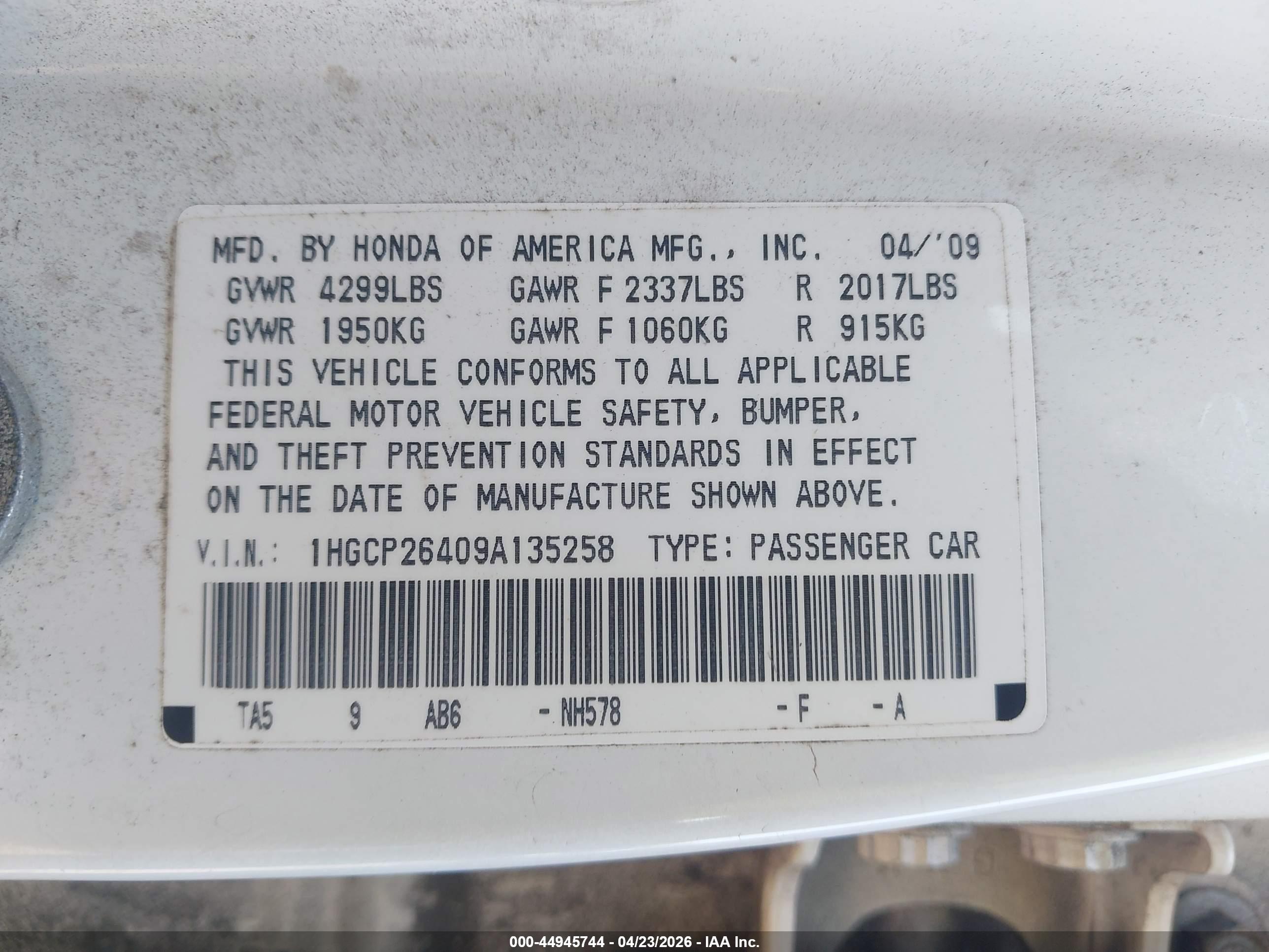 HONDA ACCORD image 9