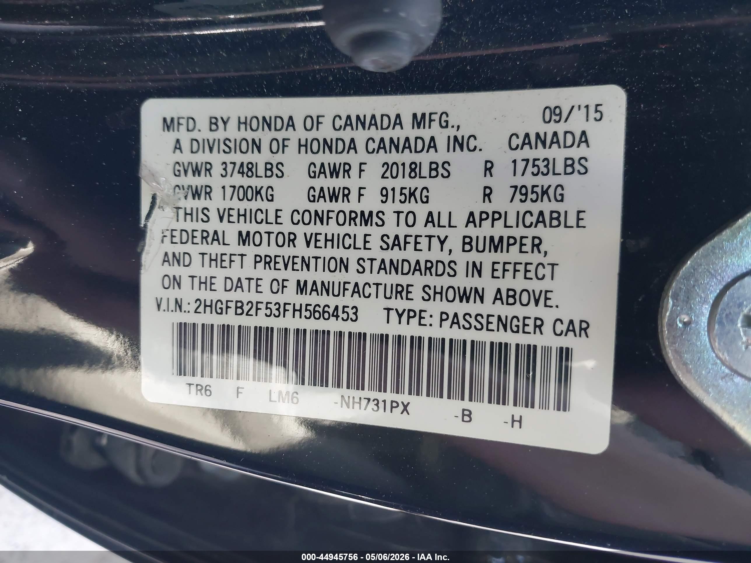 HONDA CIVIC image 9