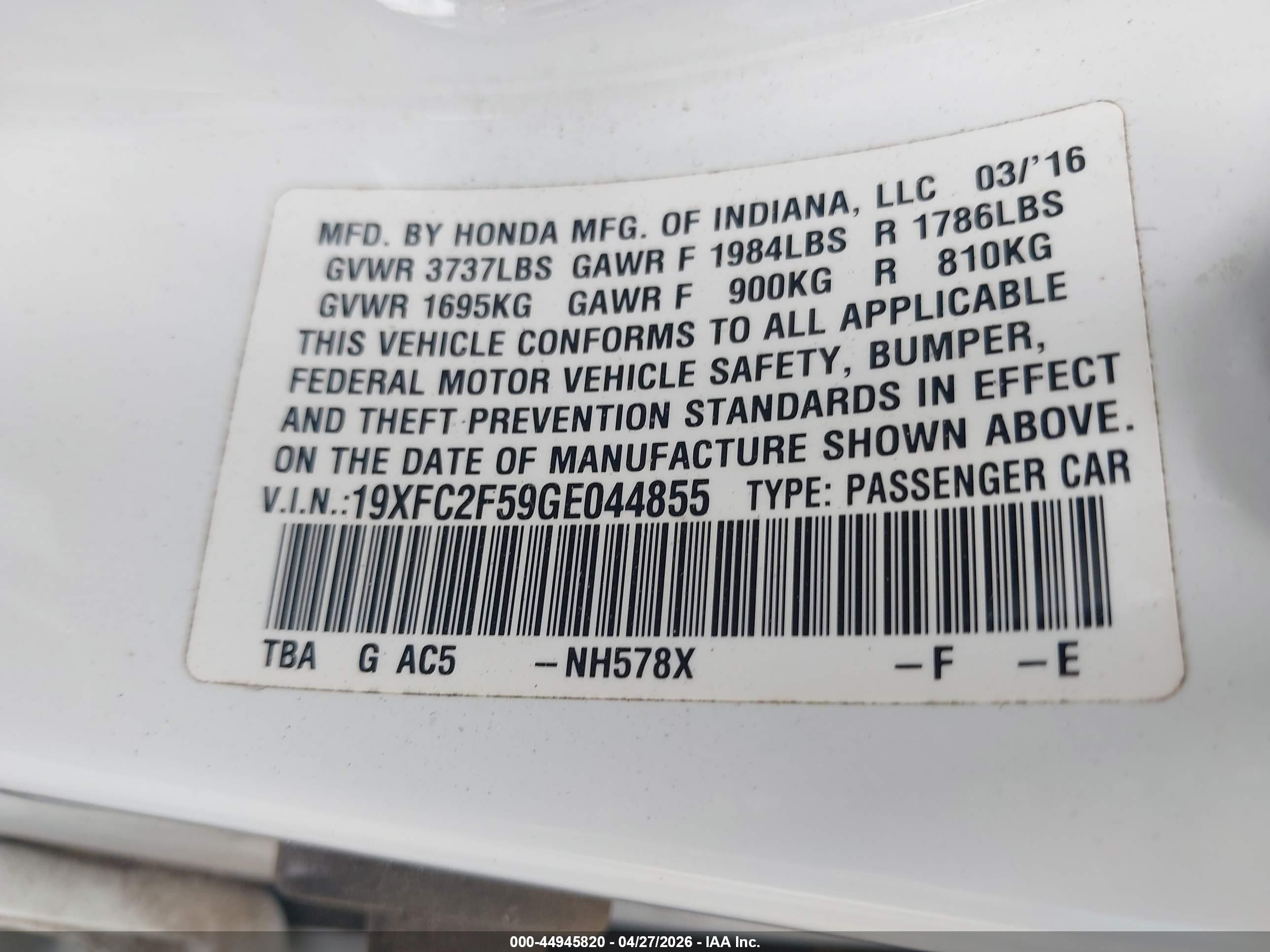 HONDA CIVIC image 9