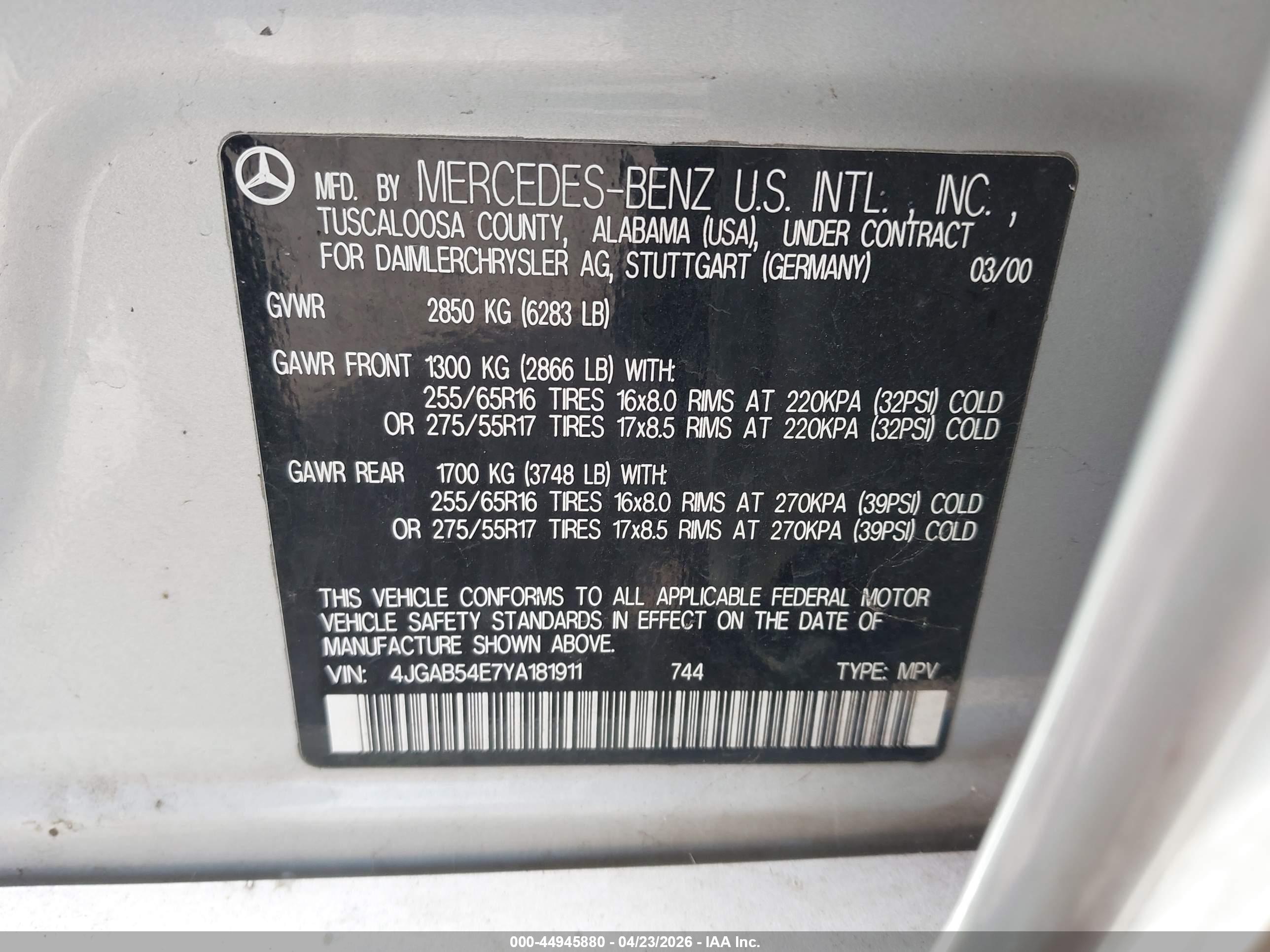 MERCEDES-BENZ ML image 9
