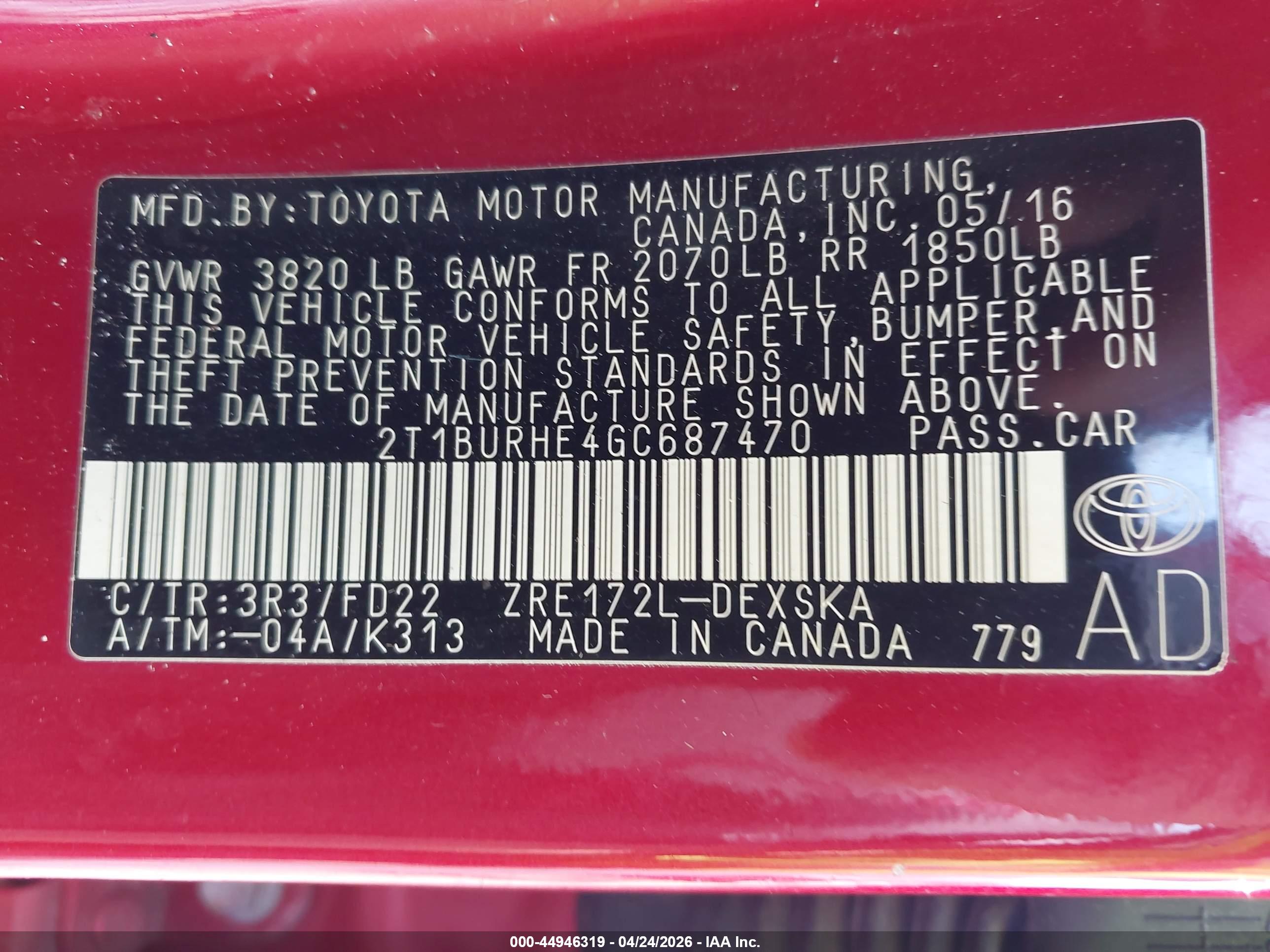 TOYOTA COROLLA image 9