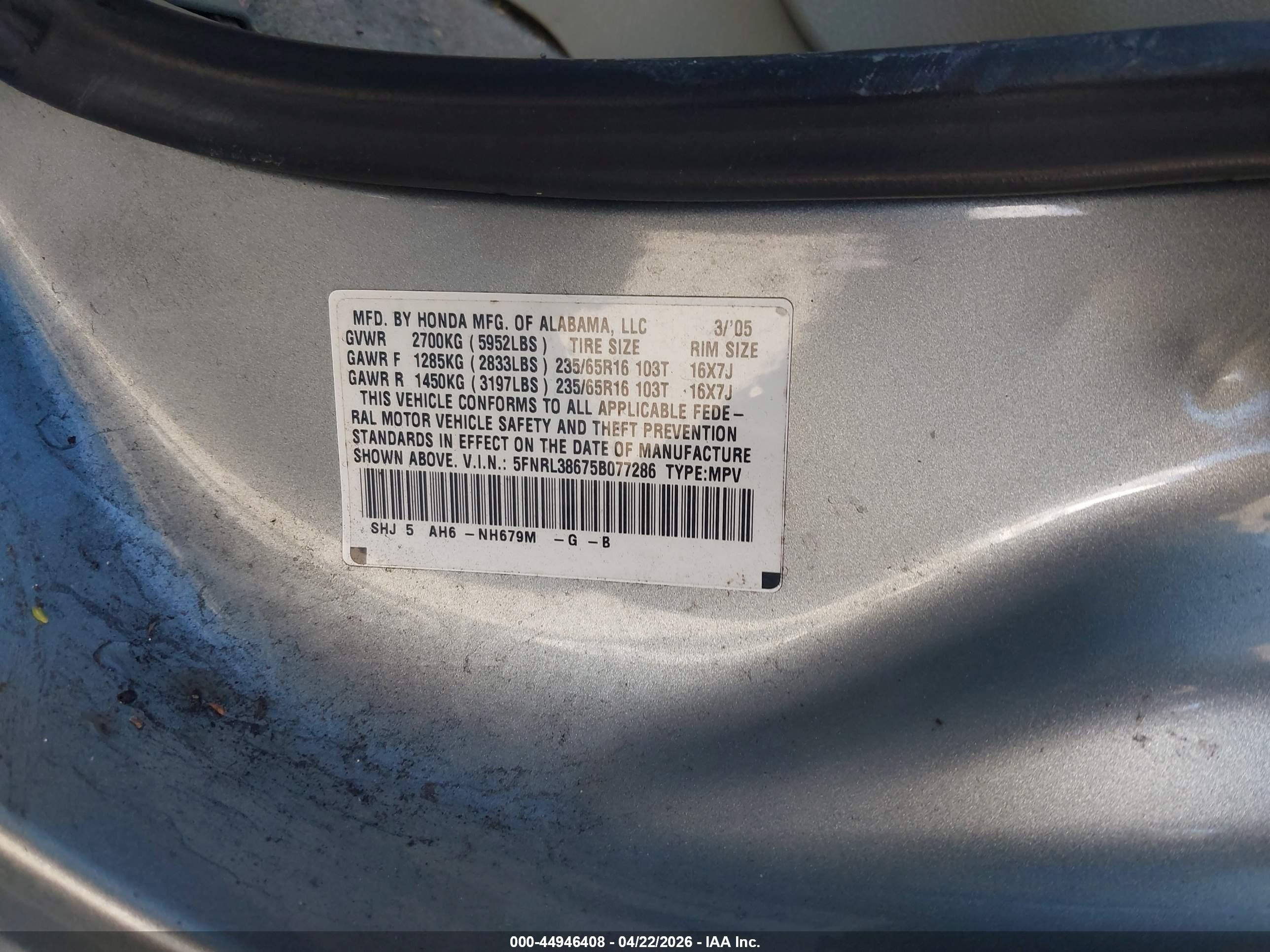 HONDA ODYSSEY image 9