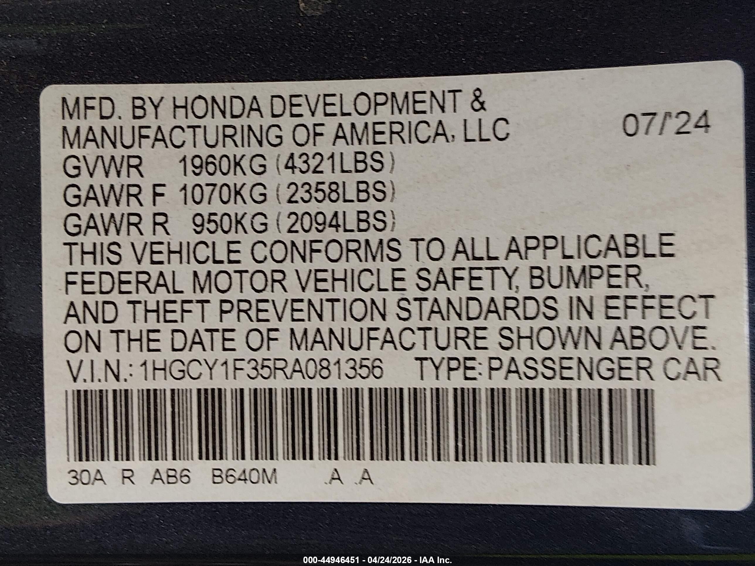 HONDA ACCORD image 9
