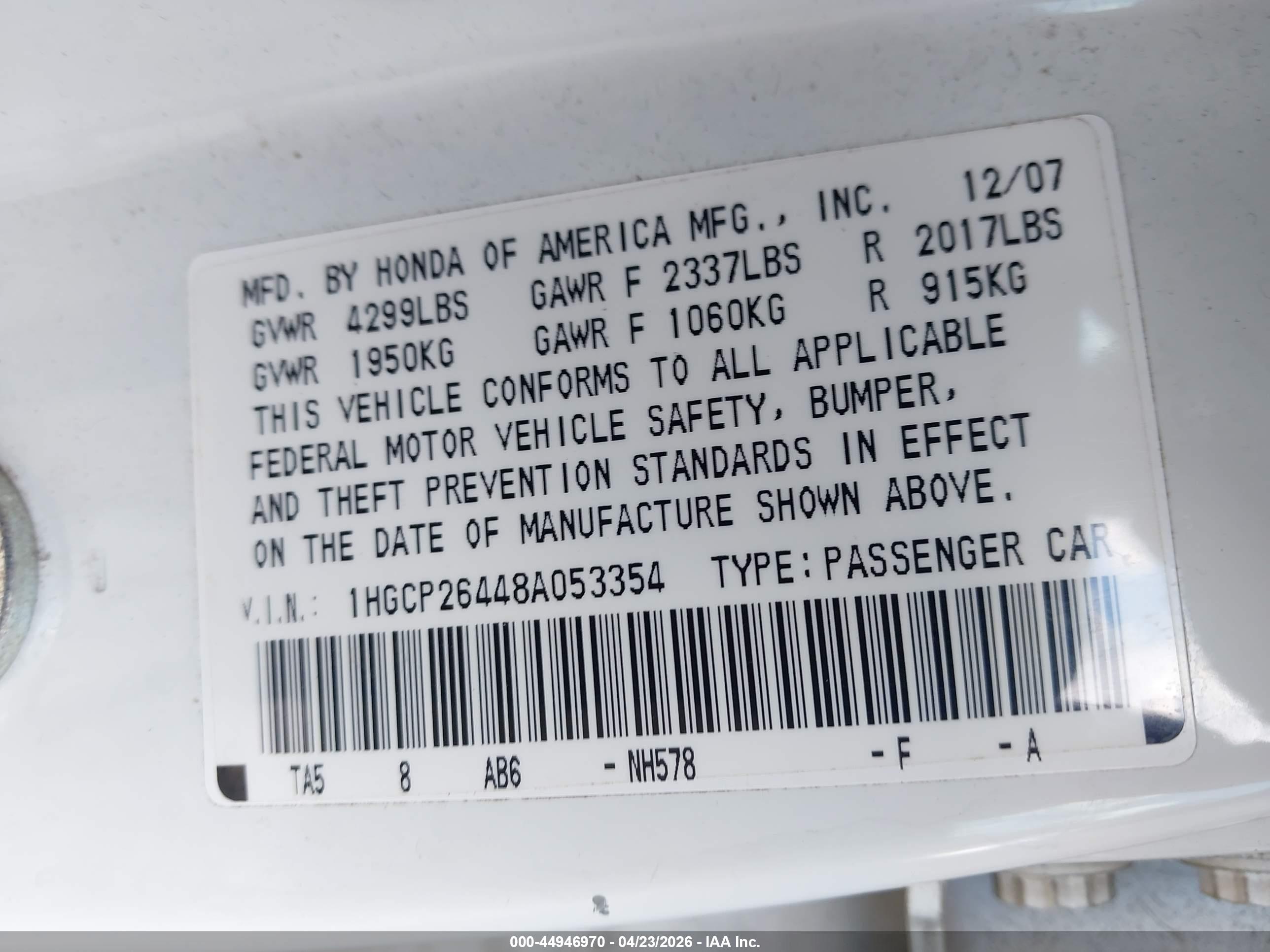 HONDA ACCORD image 9