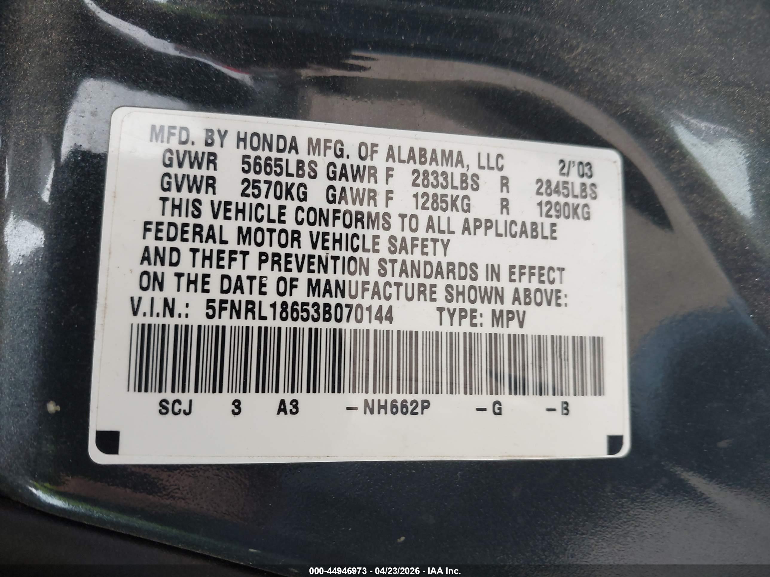 HONDA ODYSSEY image 9