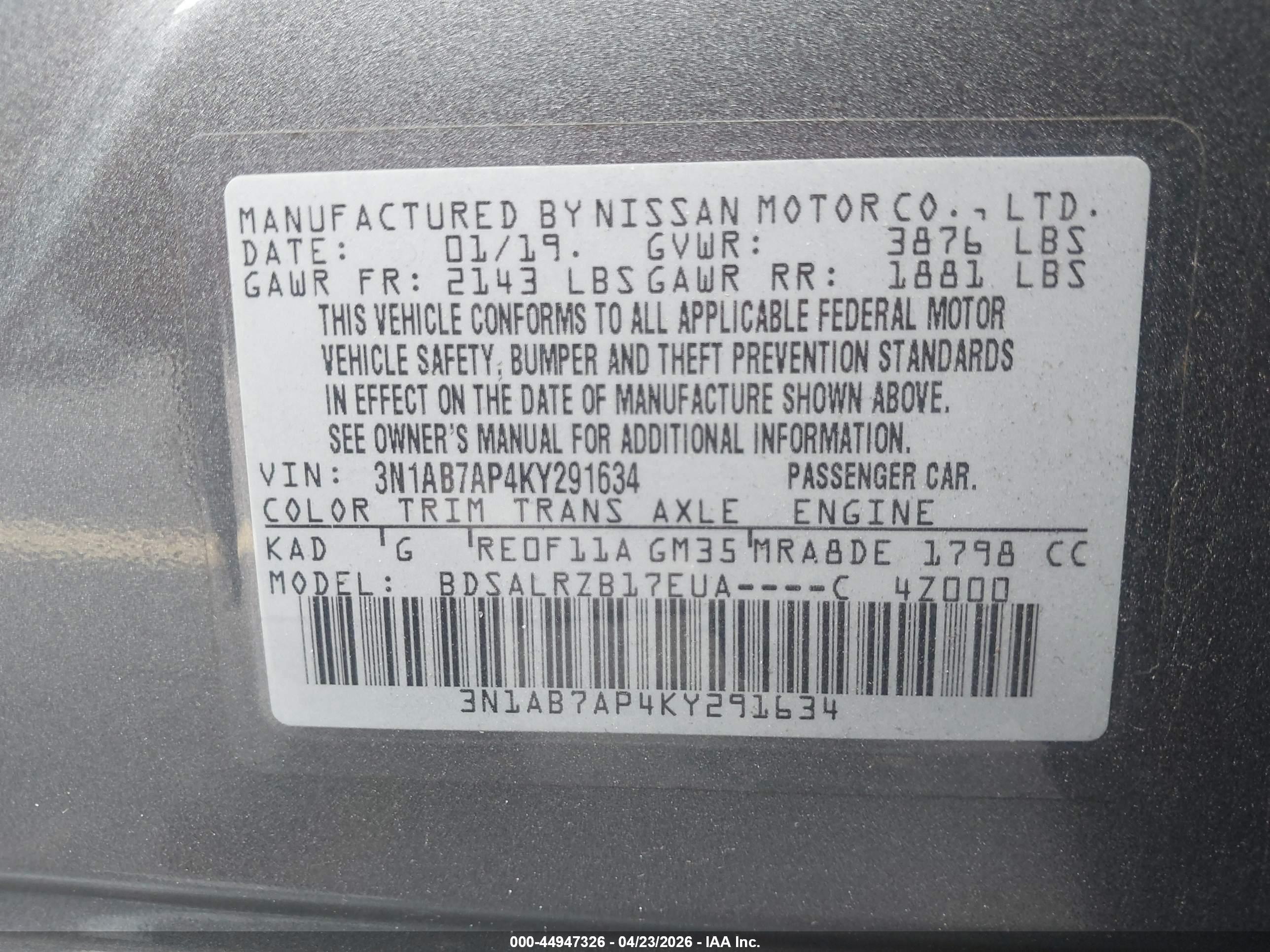 NISSAN SENTRA image 9