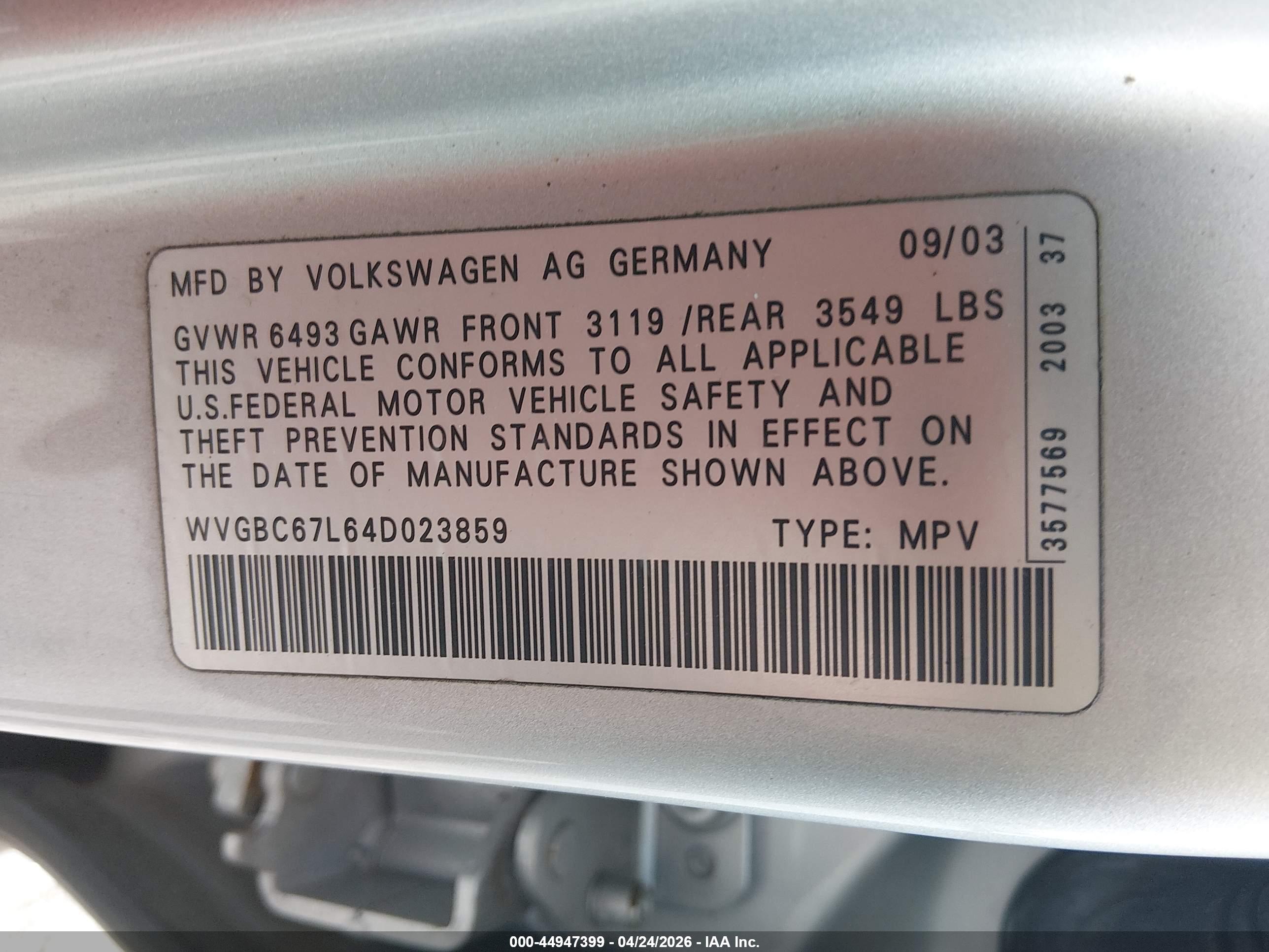 VOLKSWAGEN TOUAREG image 9